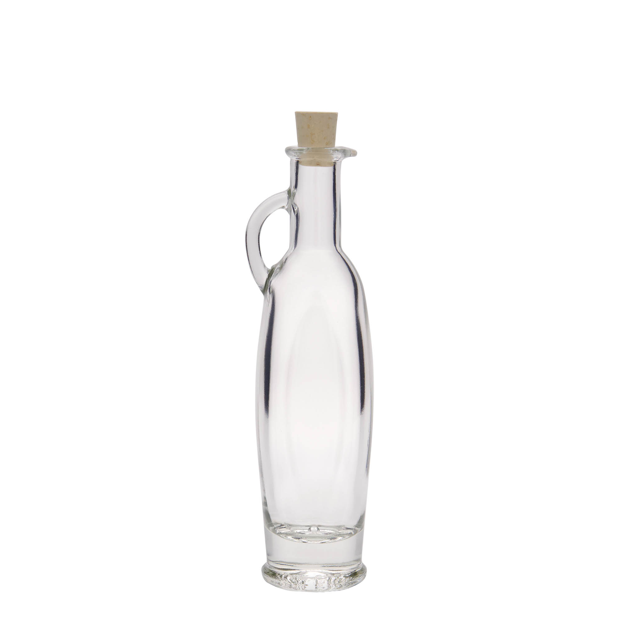 Flacon en verre de 100 ml « Eleganta », ovale, ouverture : bouchon en liège