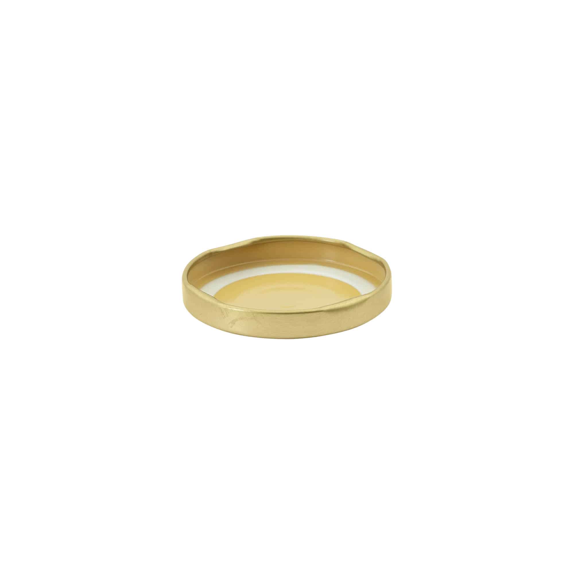 Bouchon à vis, tôle blanche, doré, pour ouverture : TO 53