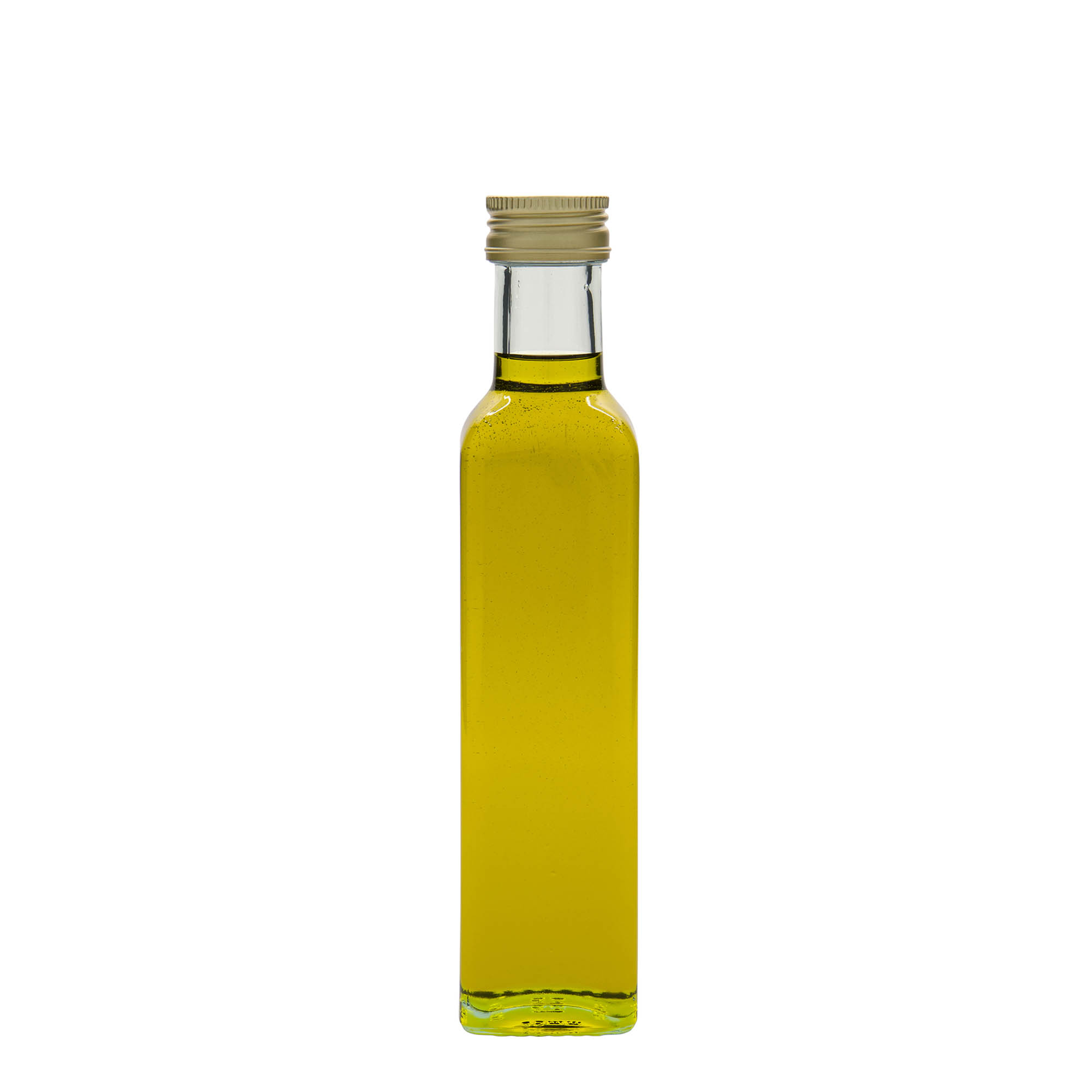 Bouteille en verre 250 ml « Marasca », carrée, ouverture : PP 31,5