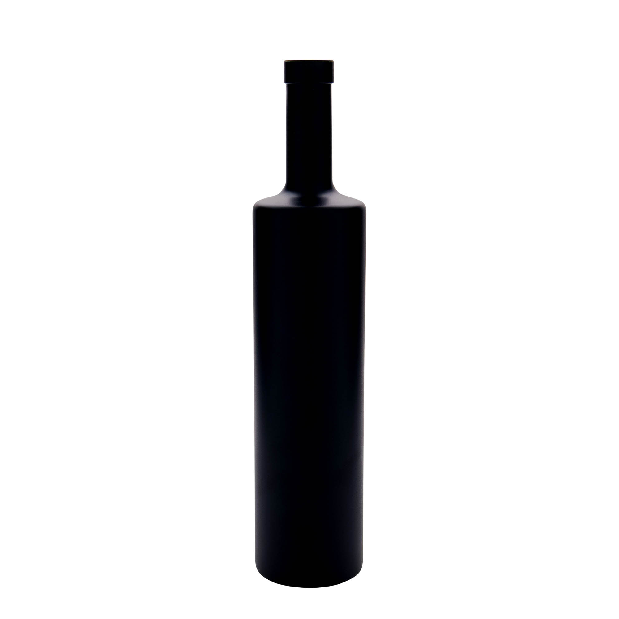 Bouteille en verre 700 ml 'Centurio', noire, ouverture : bouchon en liège