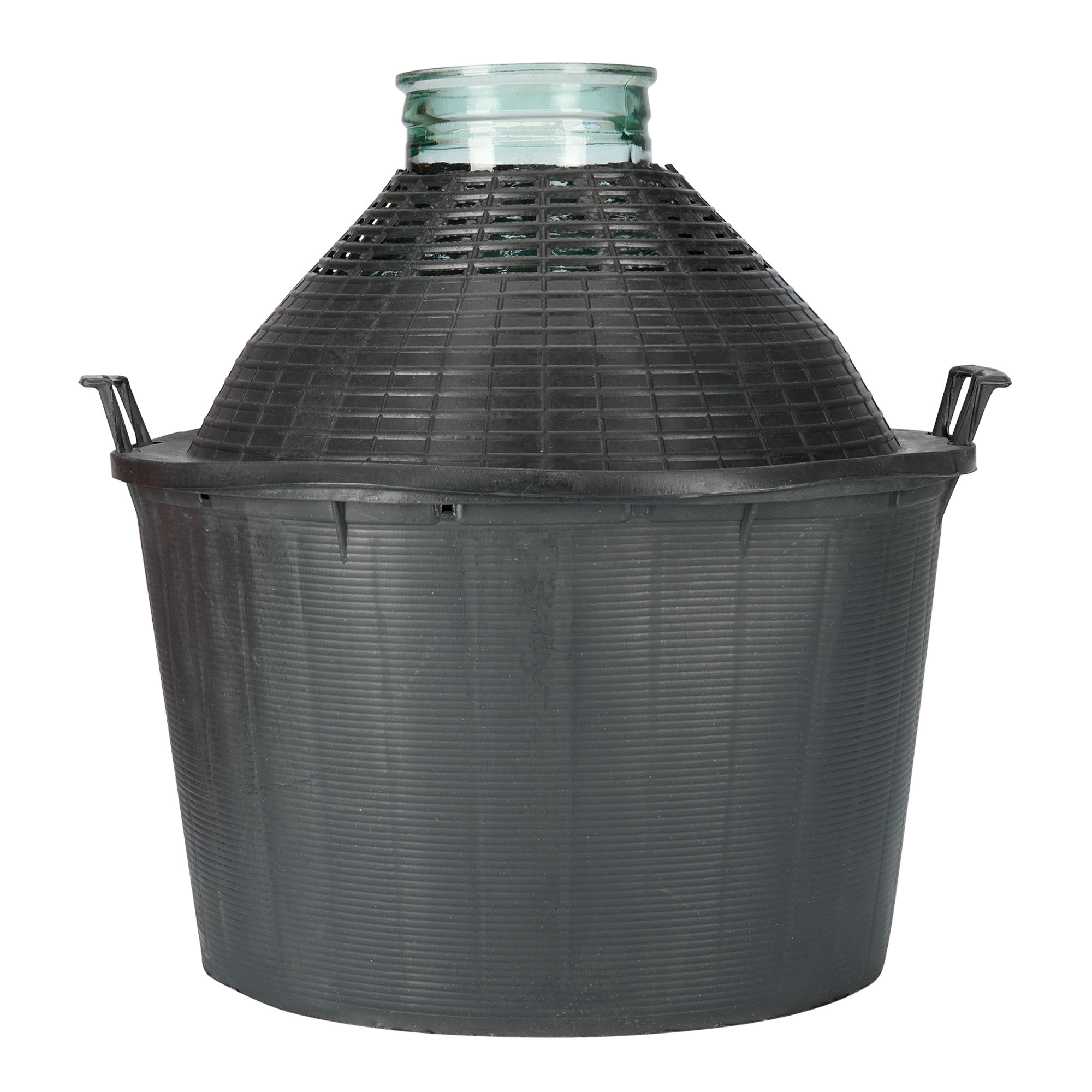 34 l bouteille ballon à col large, verre, ouverture : couvercle à emboîtement