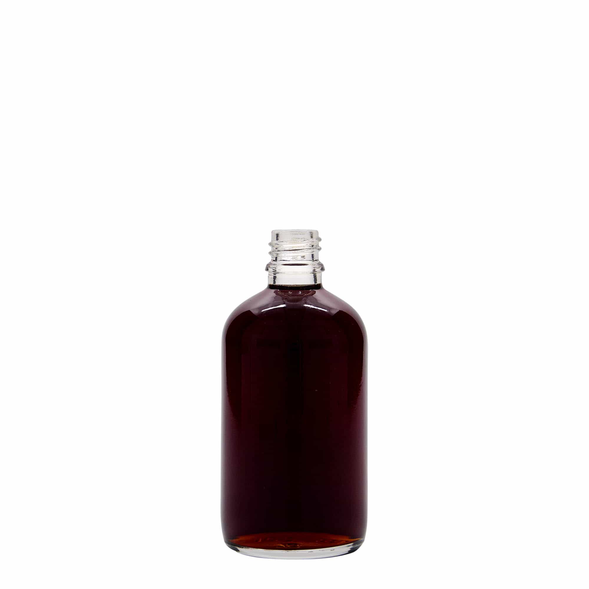 Flacon pharmaceutique 100 ml, verre, bouchage: DIN 18