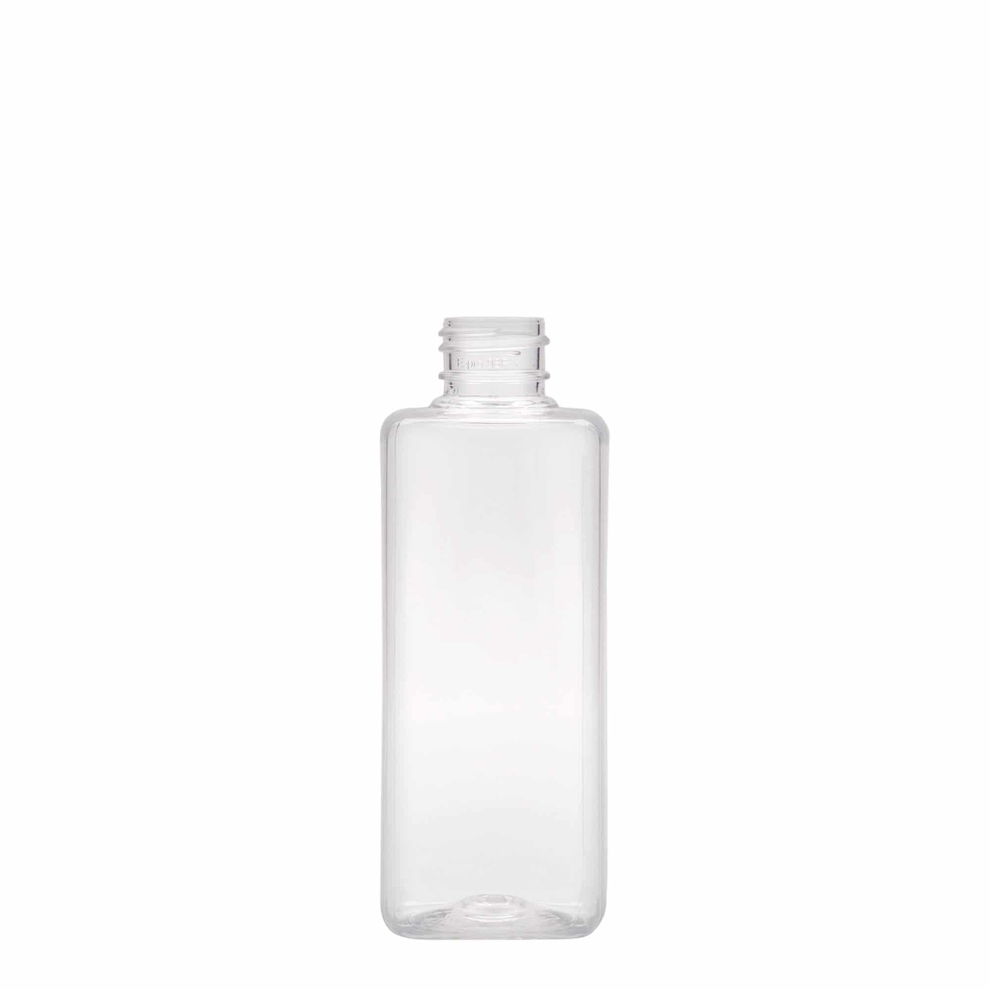 Bouteille en PET 200 ml 'Karl', carrée, plastique, bouchage: 24/410 Bouteille en PET 200 ml 'Karl', carrée, plastique, bouchage: 24/410