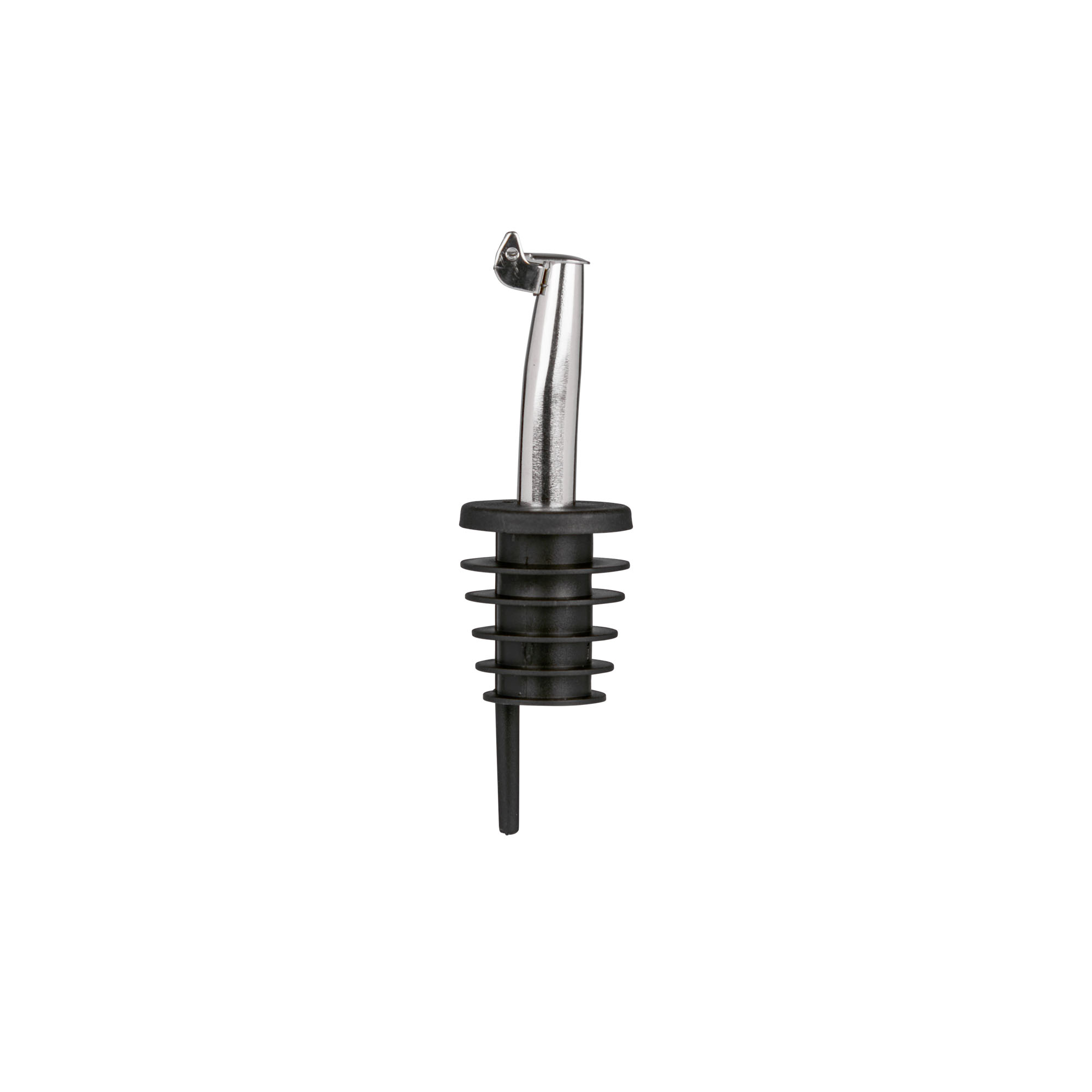Bec verseur inox avec clapet métallique, acier inoxydable, argenté