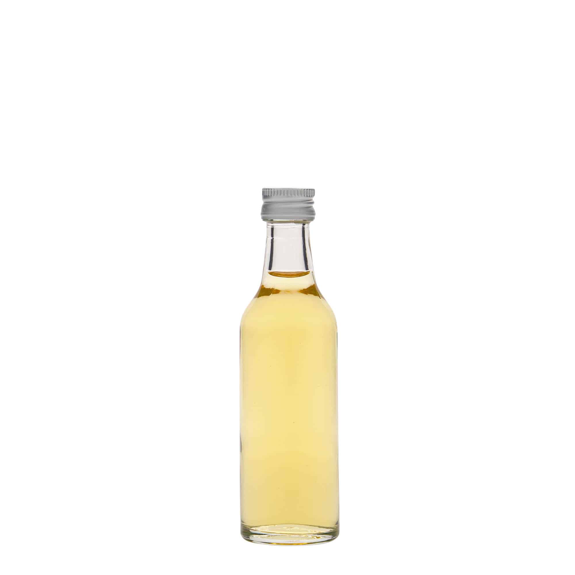 Flacon en verre droit 50 ml, ouverture : PP 18