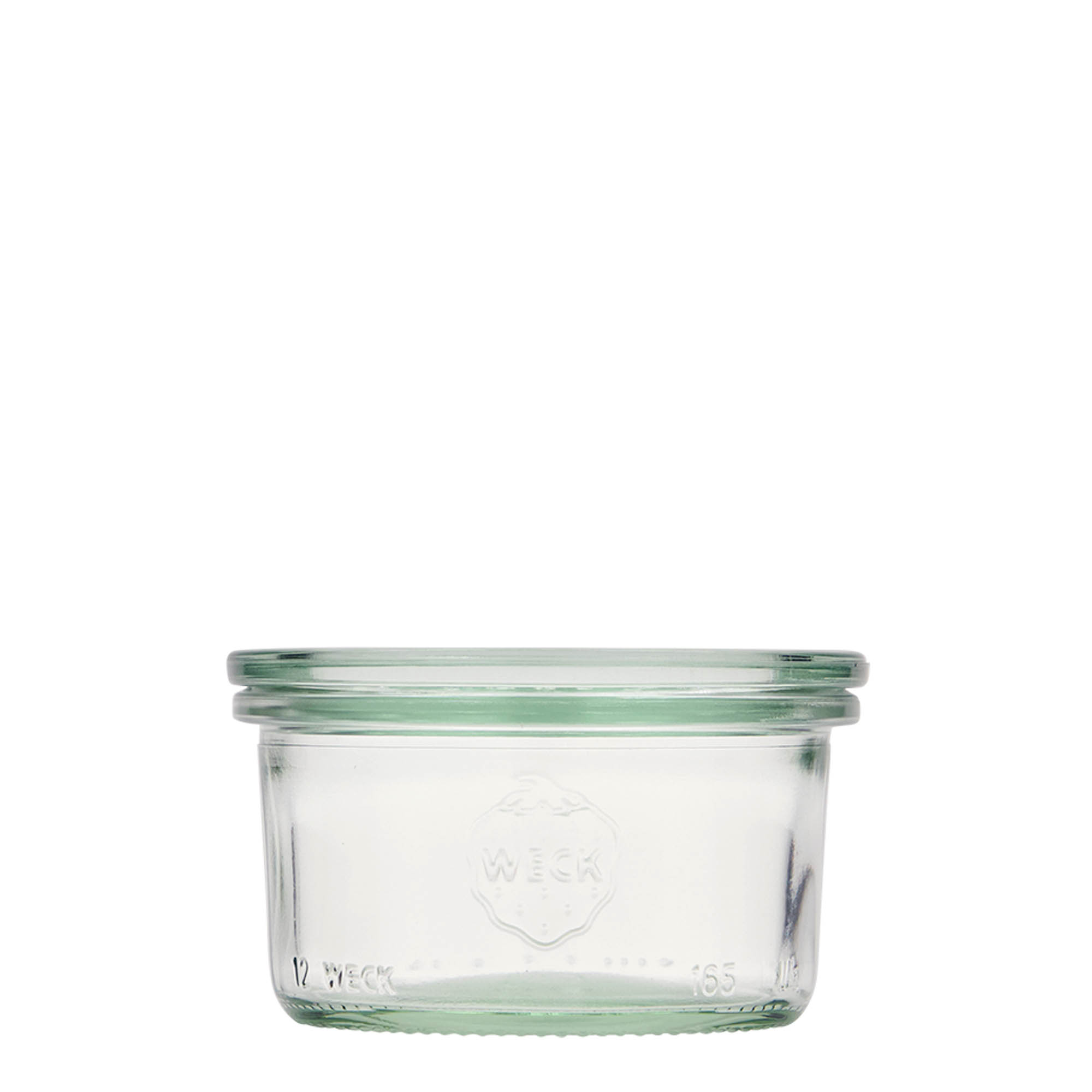 165 ml bocal WECK à paroi droite, ouverture : bord rond