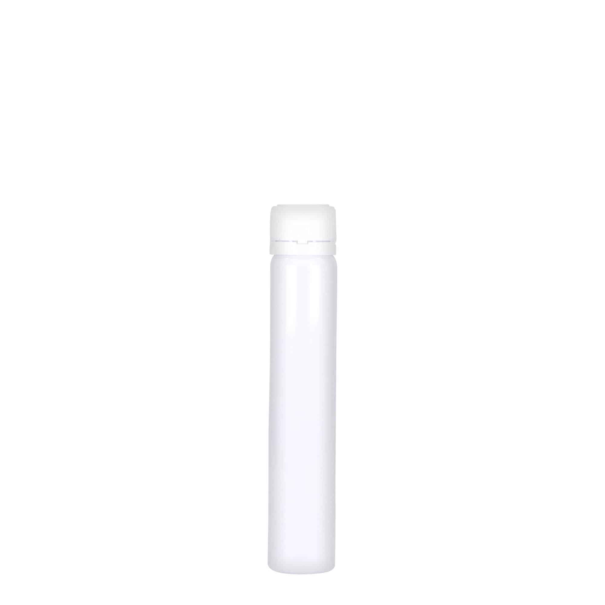 25 ml tube PET, plastique, blanc, ouverture : bouchon à vis