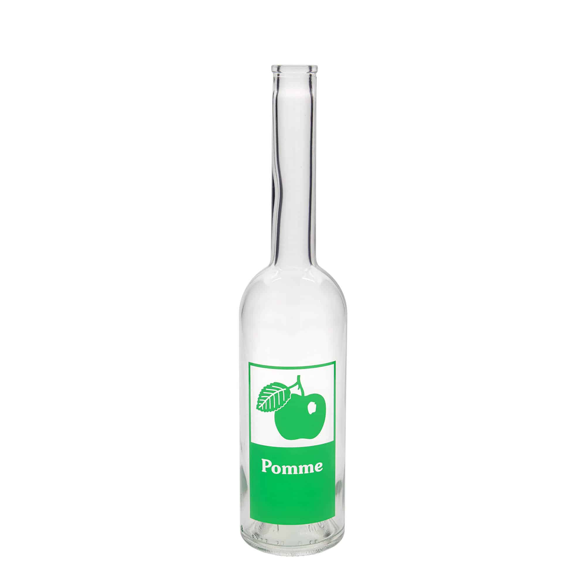 Bouteille en verre 500 ml 'Opera', motif : pomme, bouchage: bouchon Bouteille en verre 500 ml 'Opera', motif : pomme, bouchage: bouchon