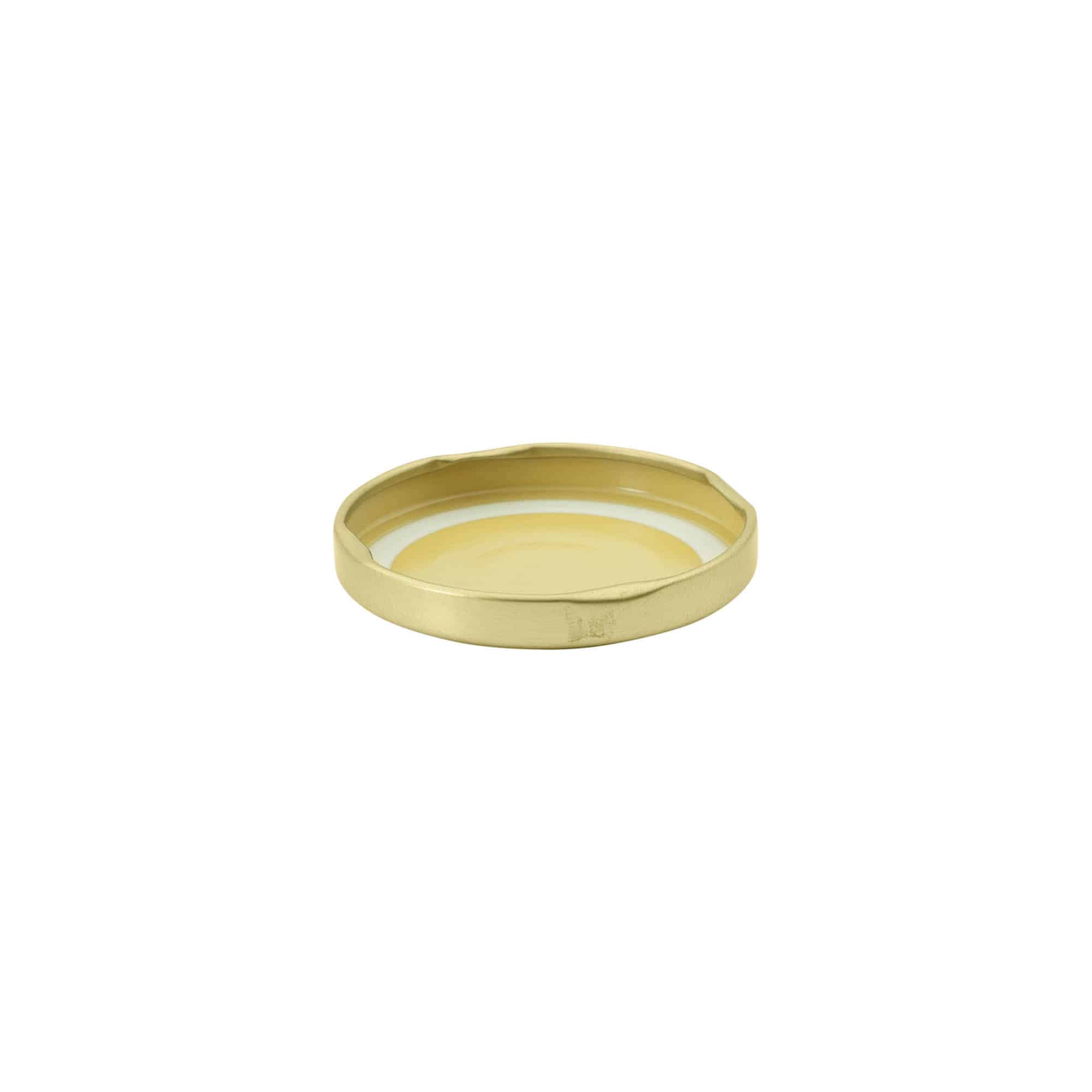Bouchon à vis, tôle blanche, doré, pour ouverture : TO 58