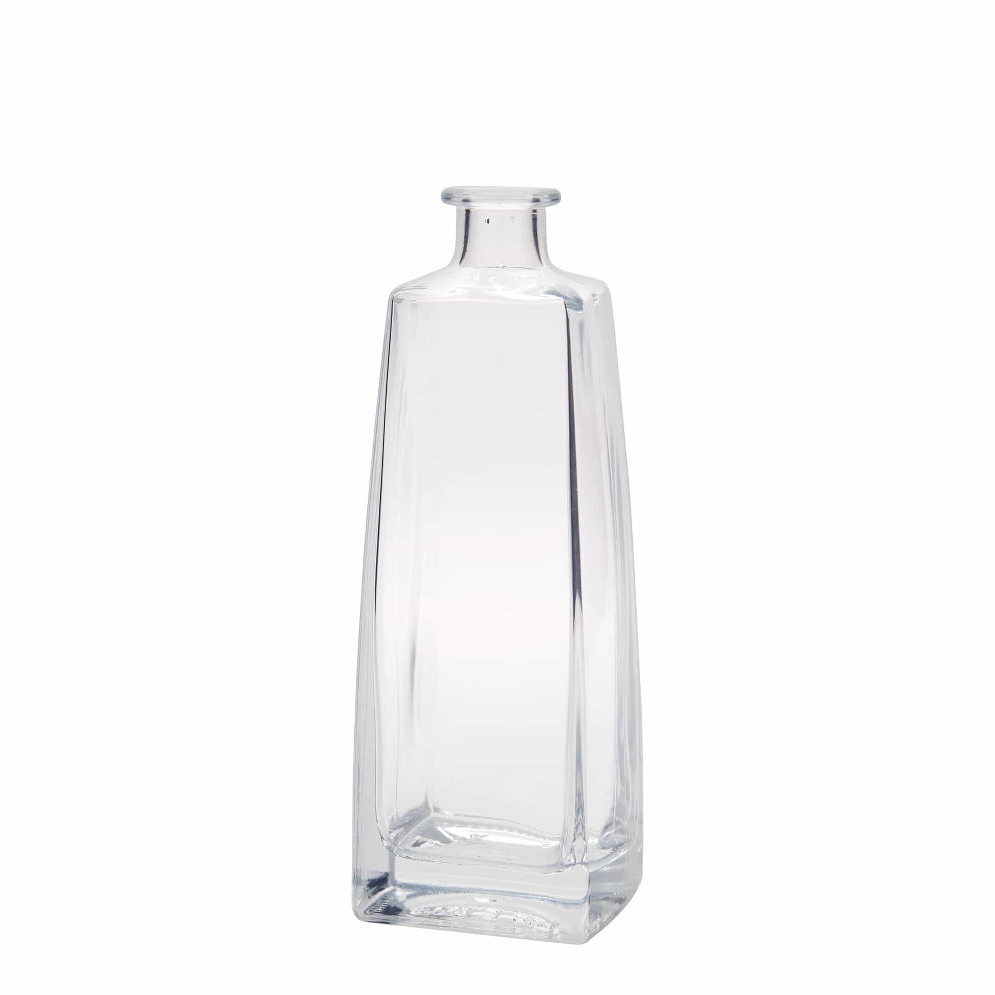 Bouteille en verre 500 ml « Timmy », rectangulaire, ouverture : bouchon en liège Bouteille en verre 500 ml « Timmy », rectangulaire, ouverture : bouchon en liège