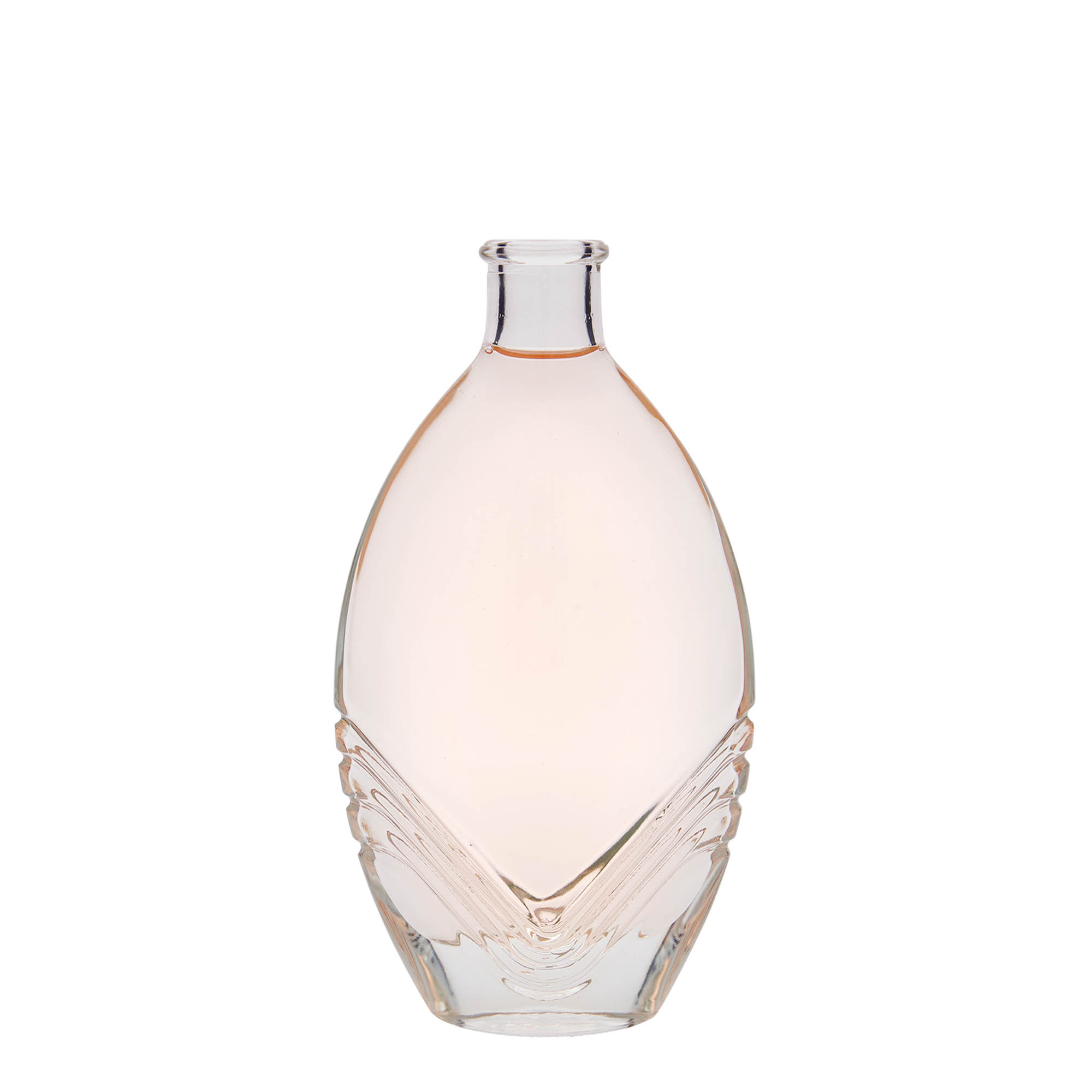 Flacon en verre 200 ml « Florence », ovale, ouverture : bouchon en liège Flacon en verre 200 ml « Florence », ovale, ouverture : bouchon en liège