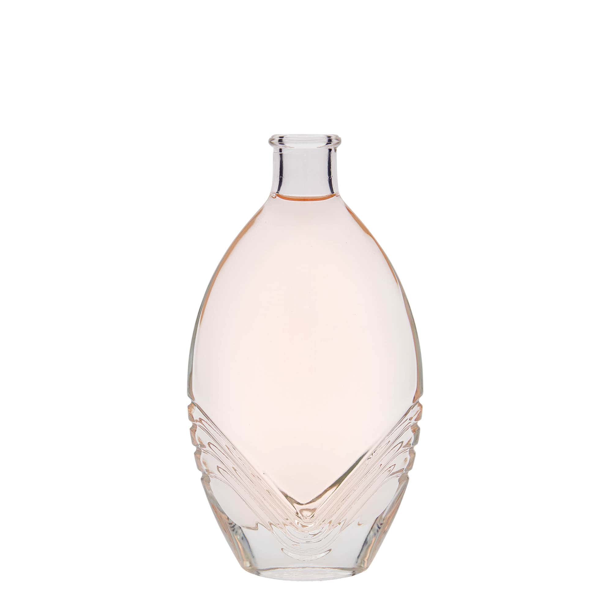 Flacon en verre 200 ml « Florence », ovale, ouverture : bouchon en liège