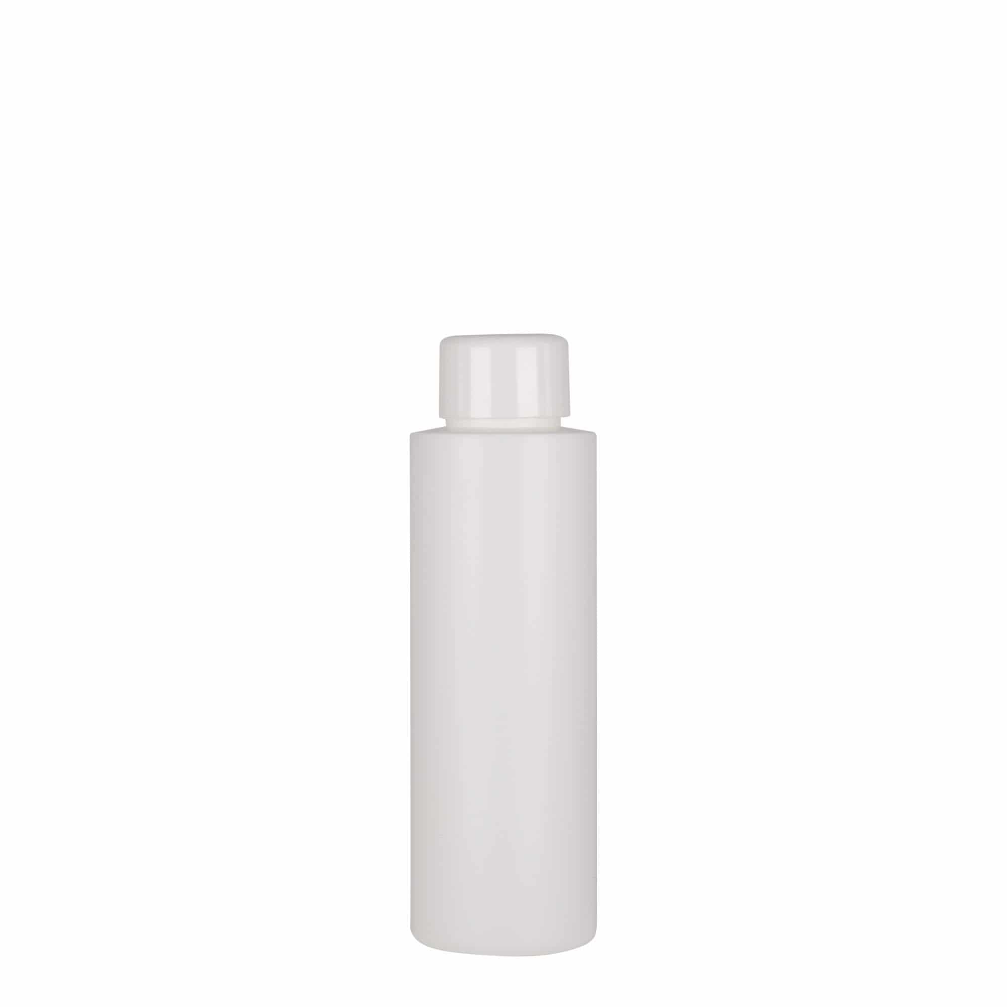 Bouteille en plastique 100 ml 'Pipe', PEHD, blanche, col : GPI 24/410