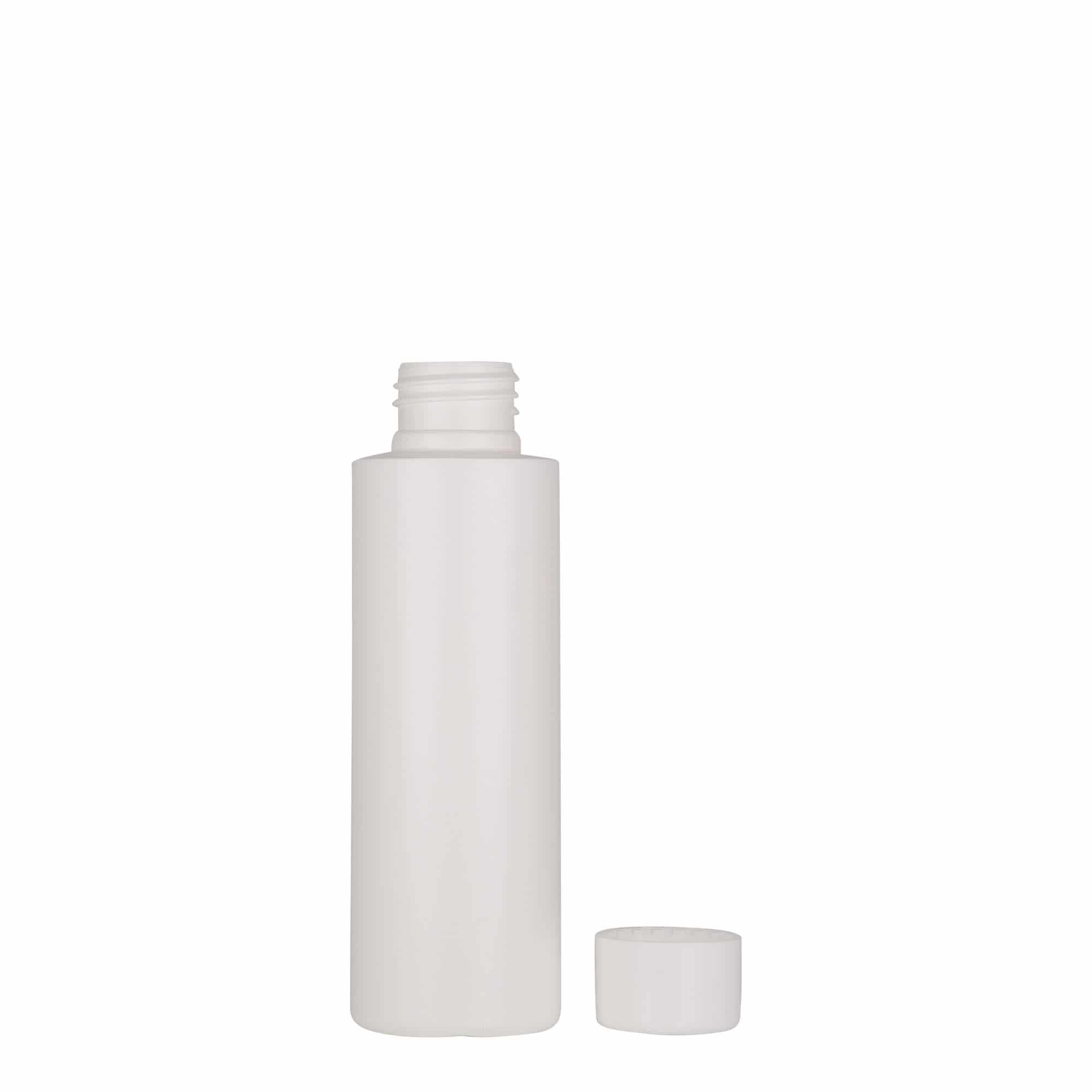 Bouteille en plastique 100 ml 'Pipe', Green PEHD, blanche, col : GPI 24/410
