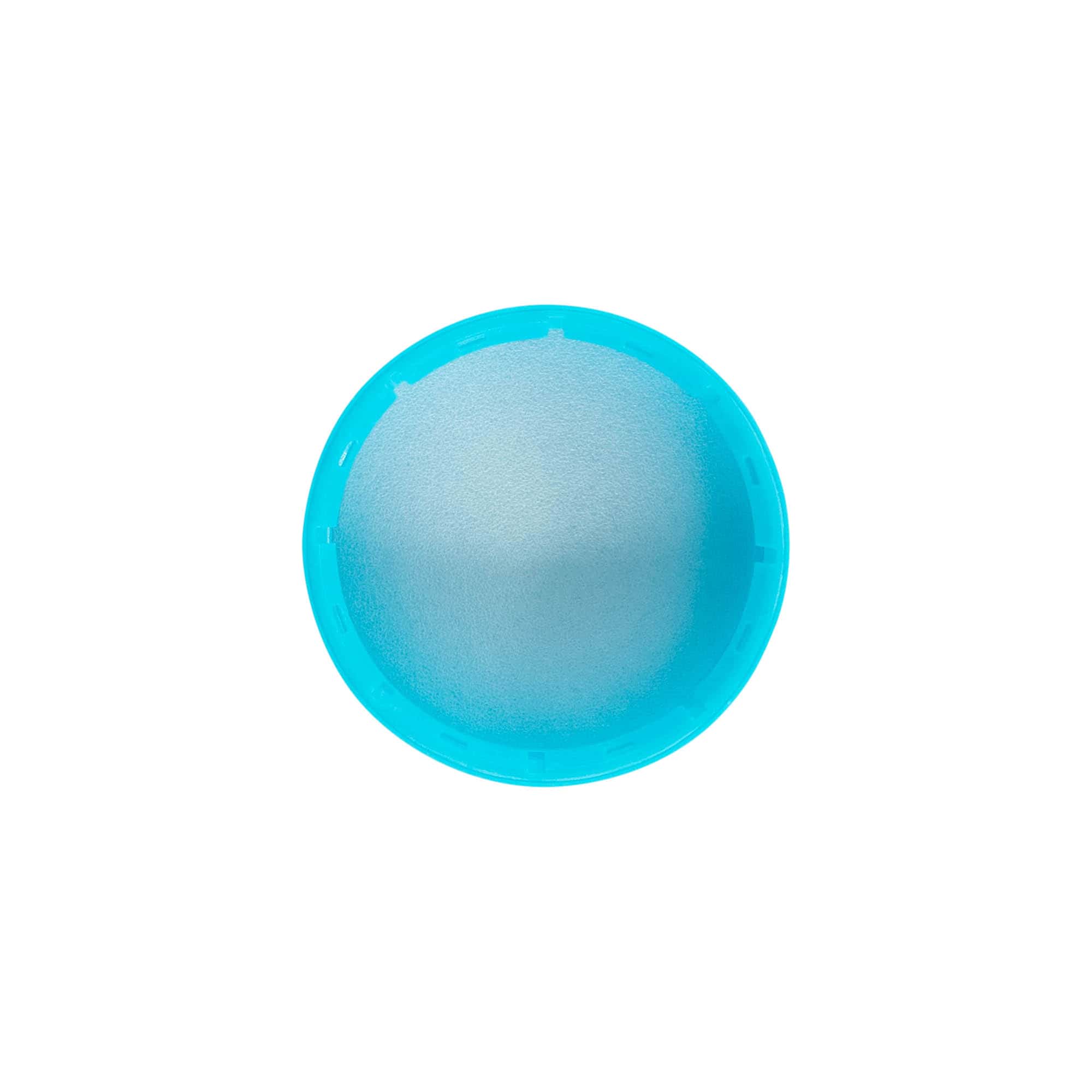 Bouchon à vis 40 mm, plastique PE, bleu clair