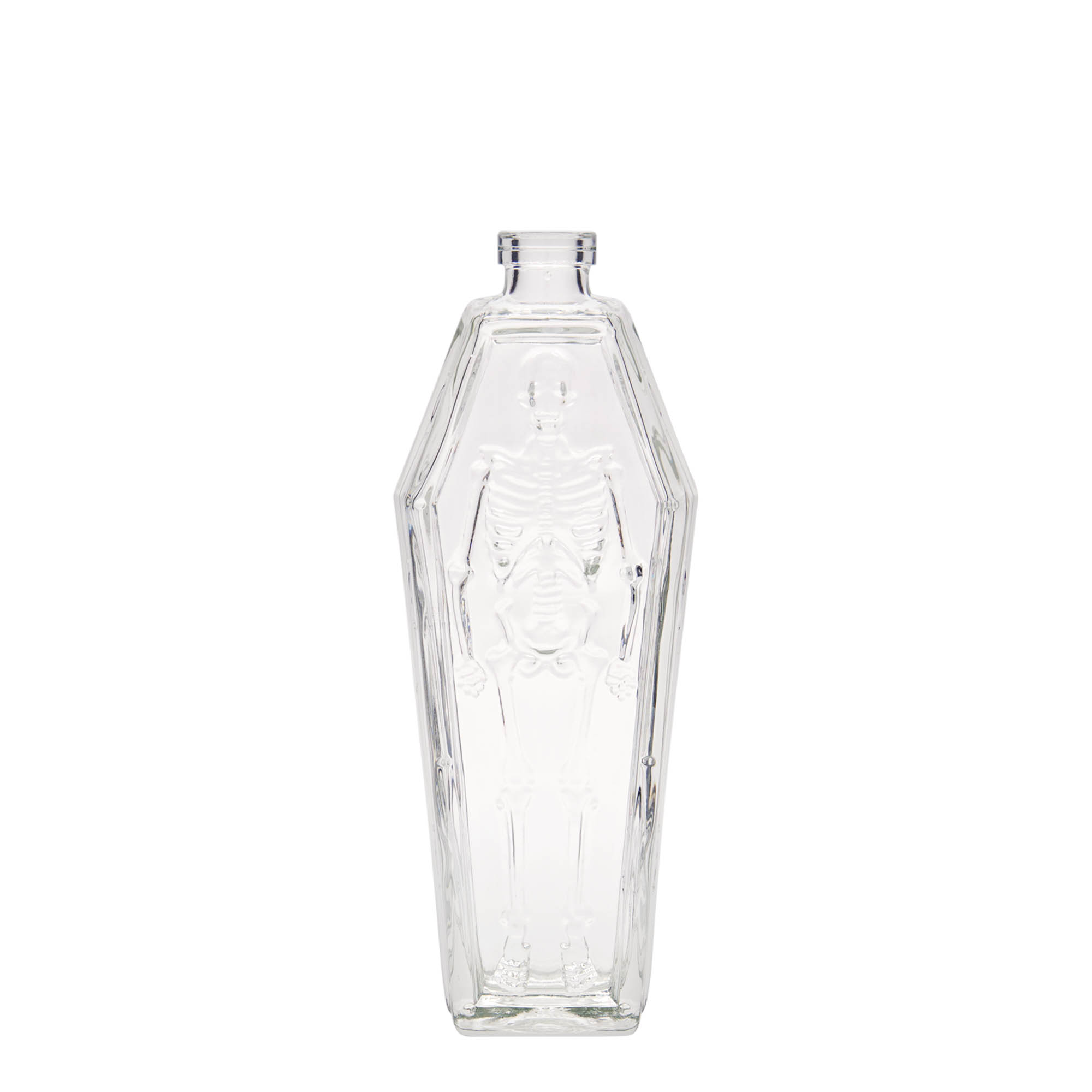 Flacon en verre 200 ml « cercueil », ouverture : bouchon en liège Flacon en verre 200 ml « cercueil », ouverture : bouchon en liège