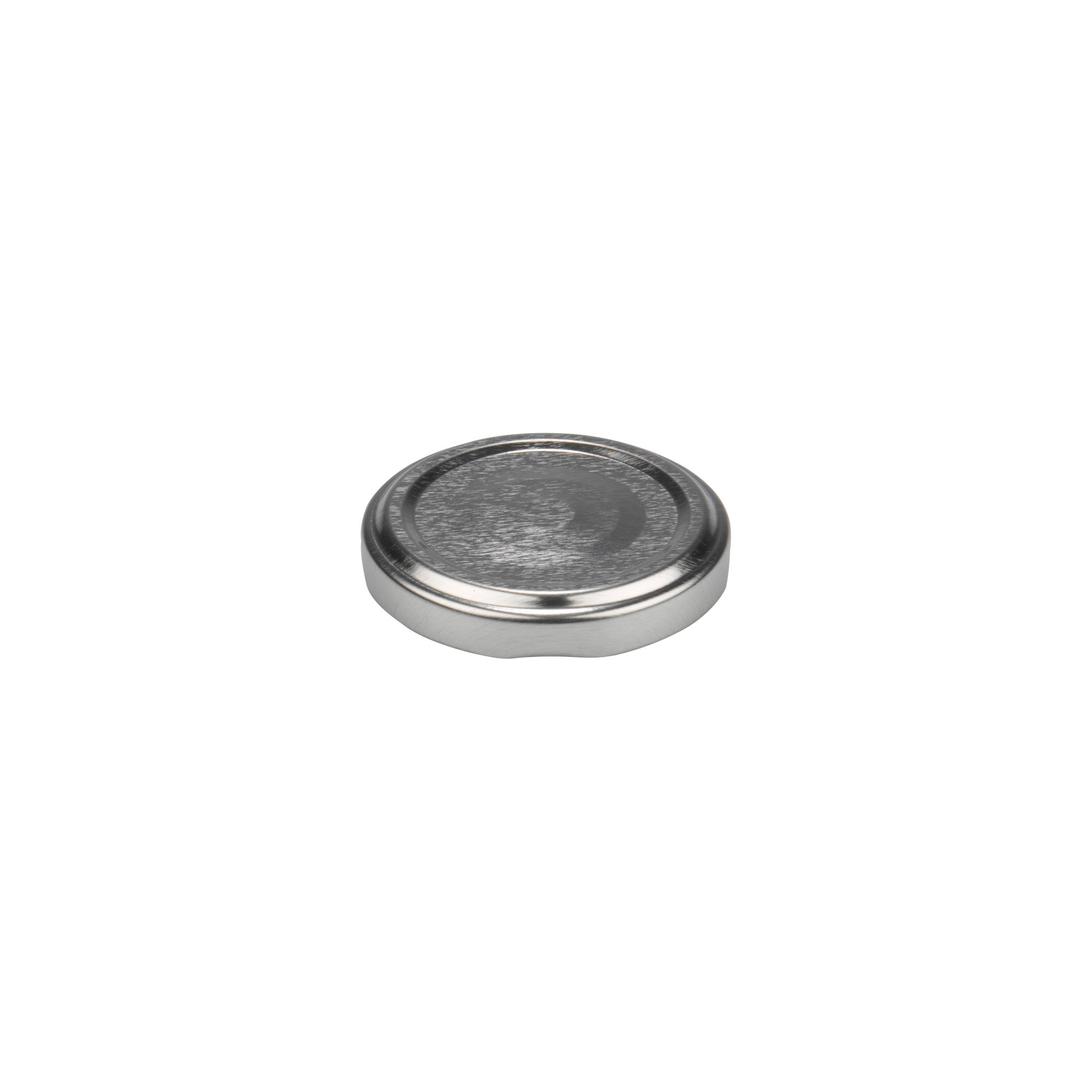 Bouchon à visser, tôle blanche, argenté, pour ouverture : TO 48 Bouchon à visser, tôle blanche, argenté, pour ouverture : TO 48
