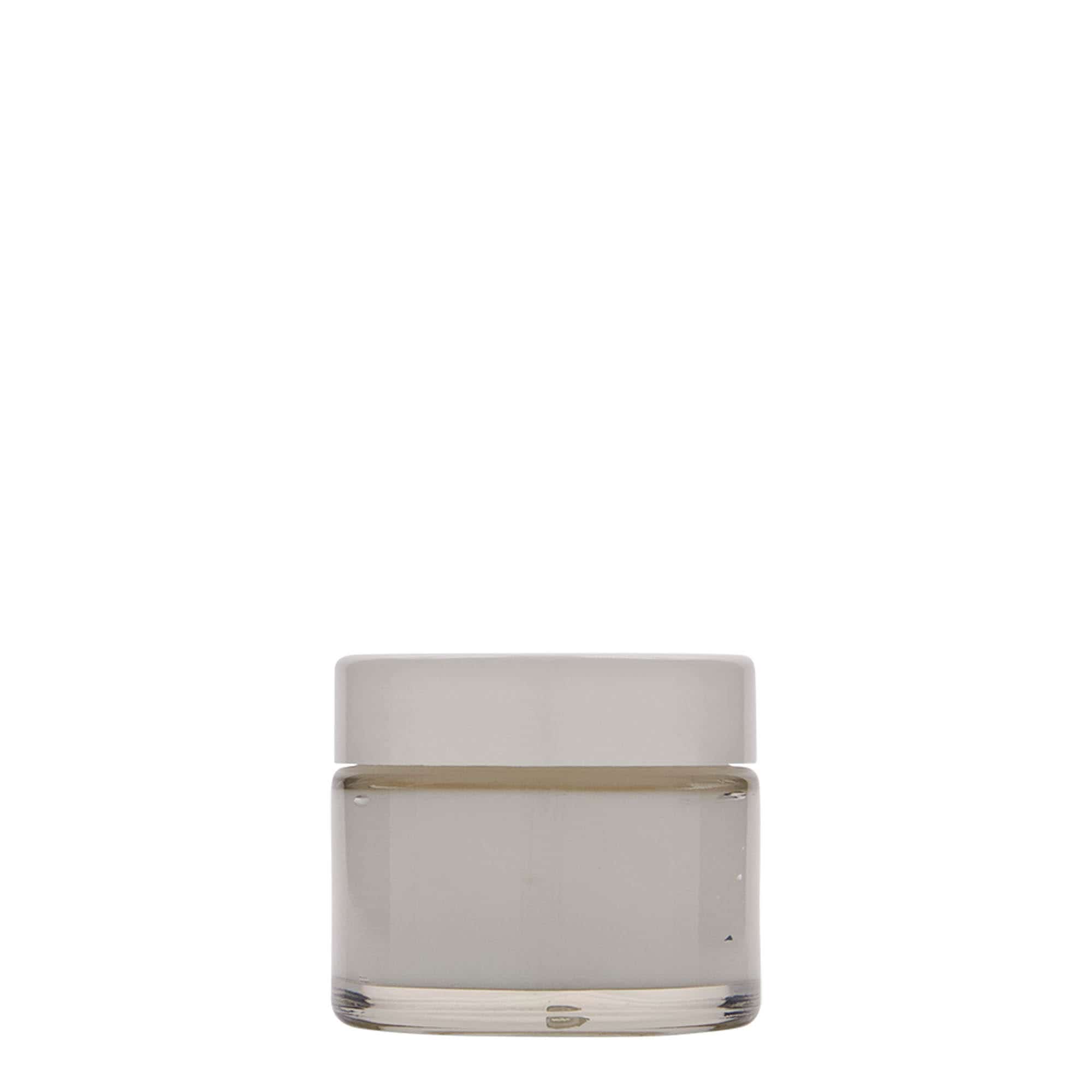 Pot de 50 ml « Beauty », verre, ouverture : bouchon à vis