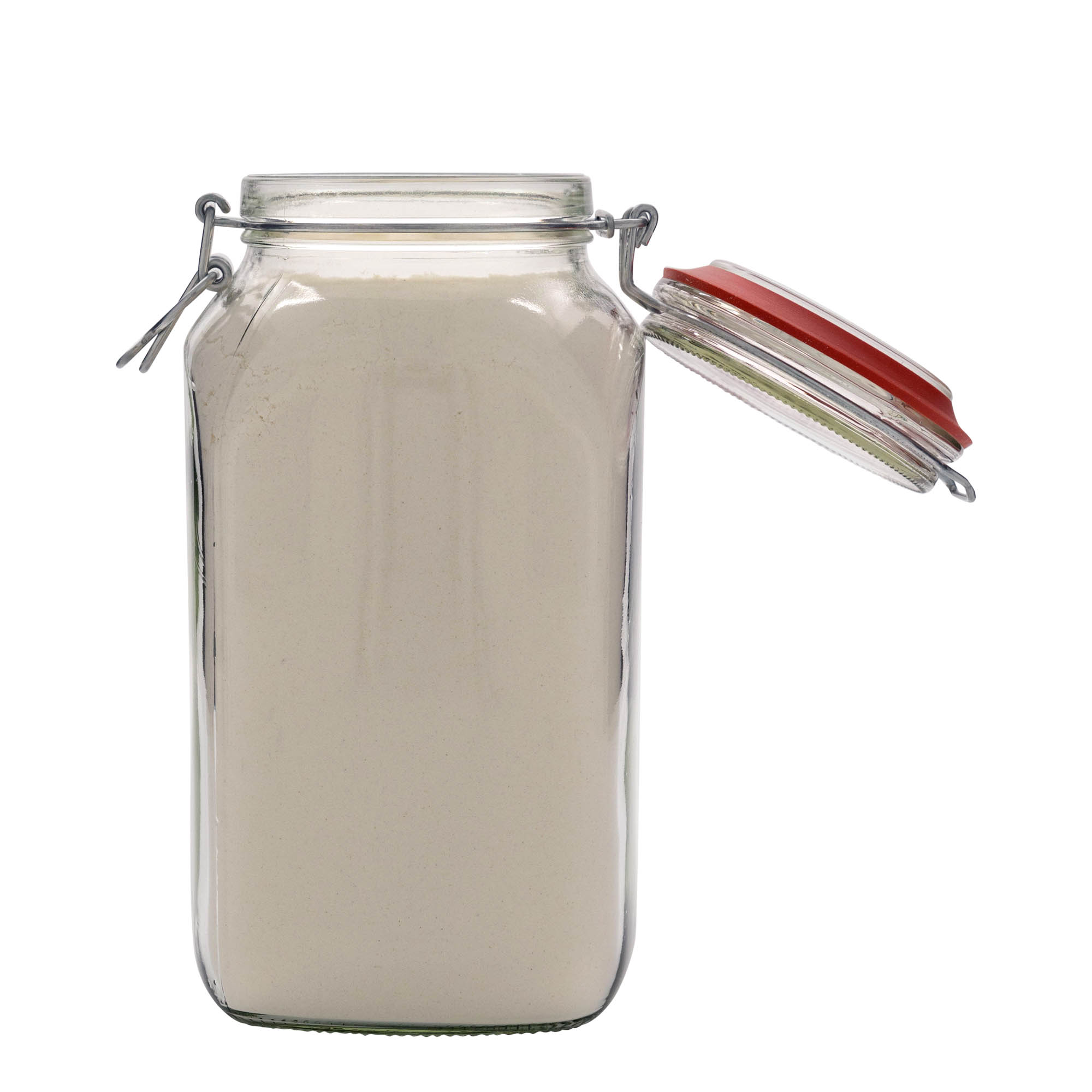 2,590 ml bocal avec fermeture à levier #, carré, ouverture : fermeture à levier 2,590 ml bocal avec fermeture à levier #, carré, ouverture : fermeture à levier