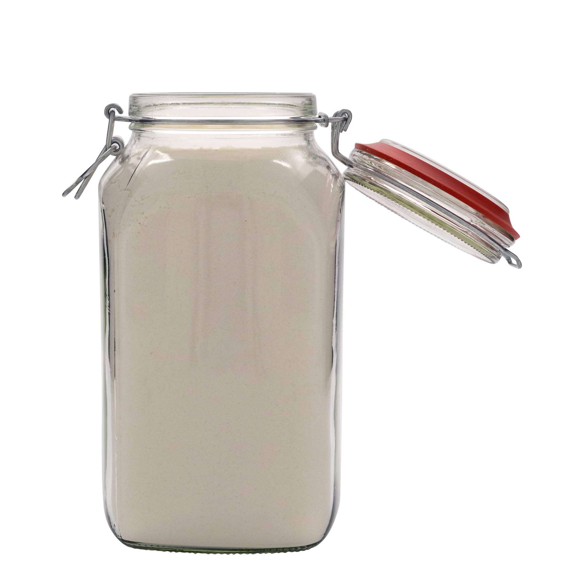 2,590 ml bocal avec fermeture à levier #, carré, ouverture : fermeture à levier 2,590 ml bocal avec fermeture à levier #, carré, ouverture : fermeture à levier