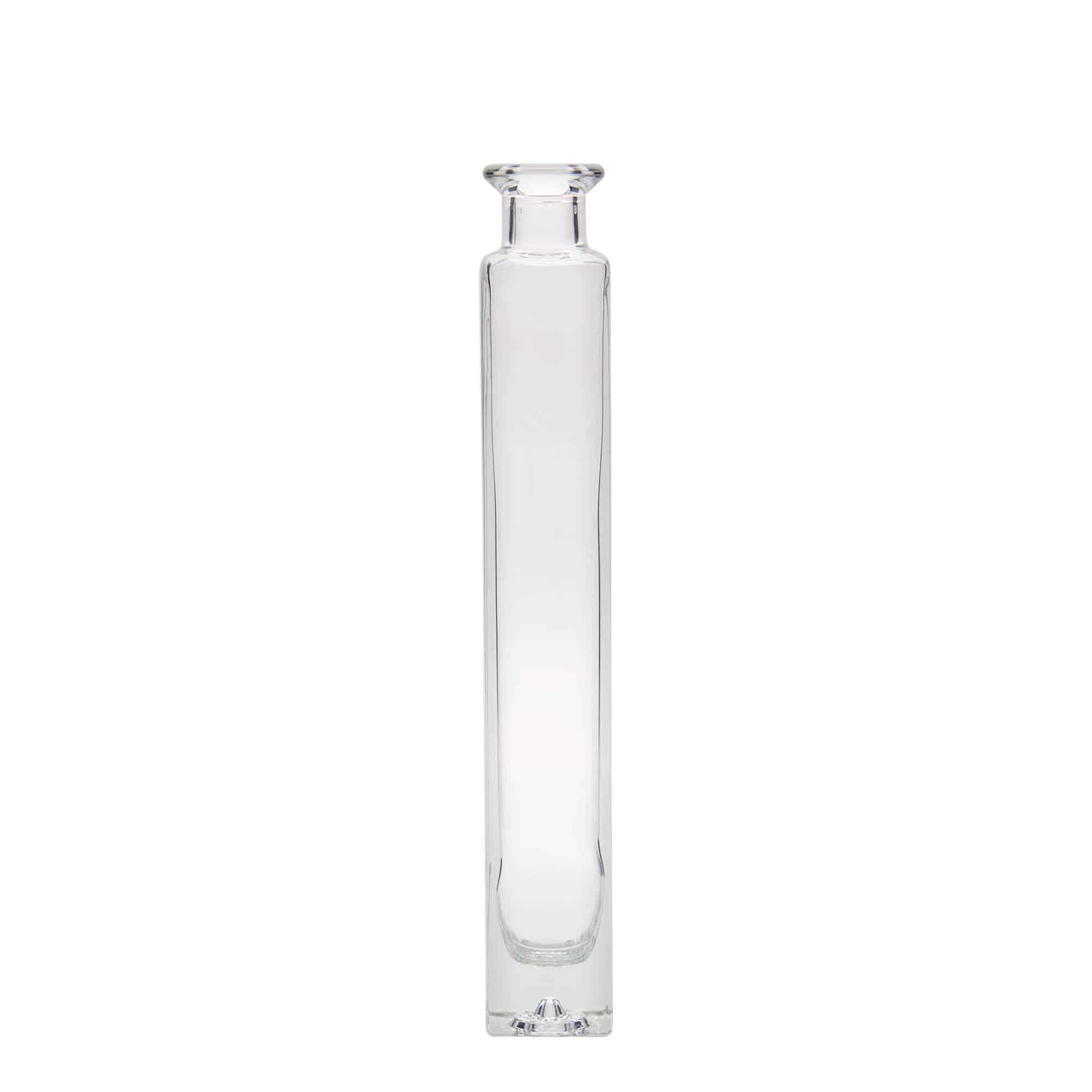 Flacon en verre 200 ml « Tommy », carré, ouverture : bouchon en liège