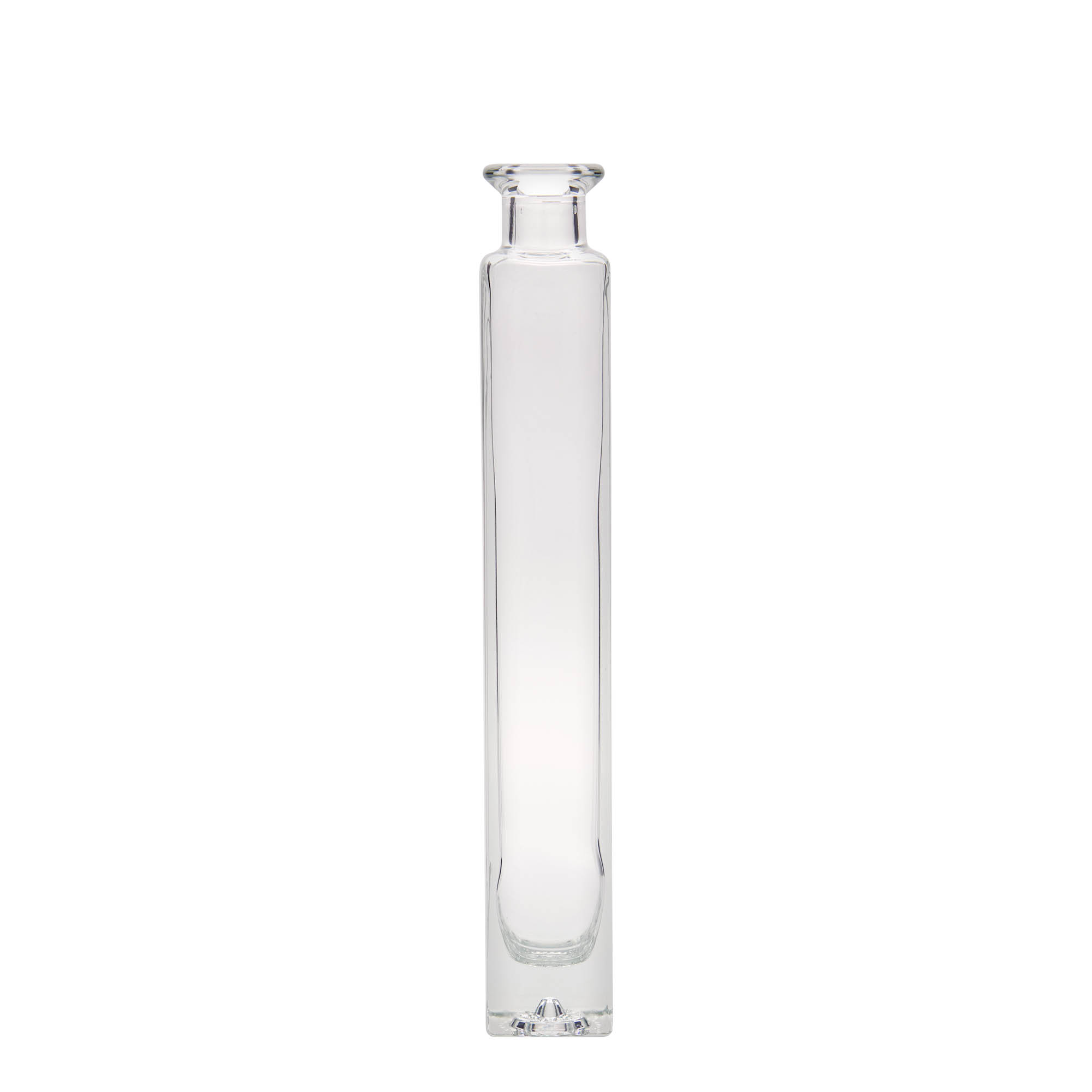 Flacon en verre 200 ml « Tommy », carré, ouverture : bouchon en liège