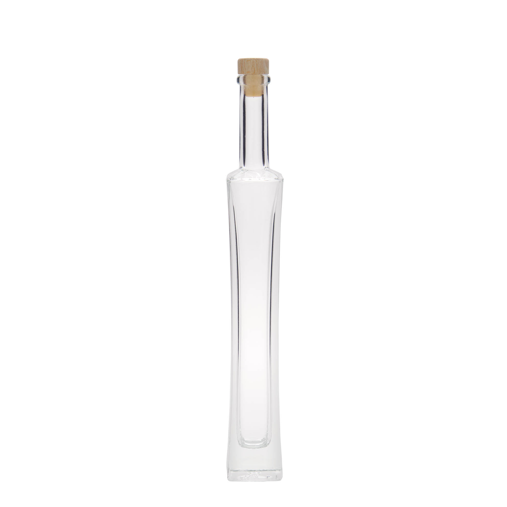 Flacon en verre 100 ml « Koko », carré, ouverture : bouchon en liège