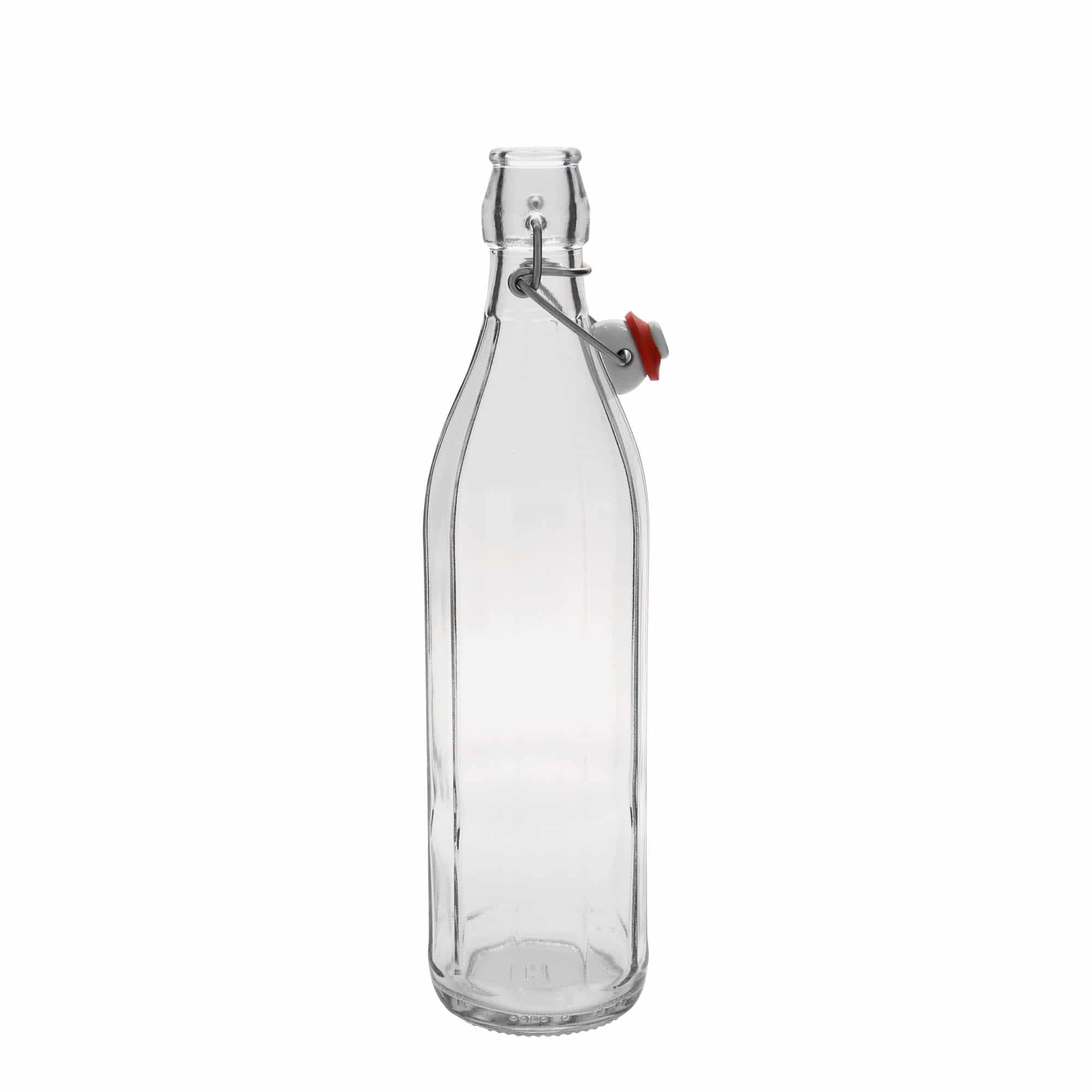 Bouteille en verre 750 ml « Bravo », décagonale, ouverture : fermeture à bascule