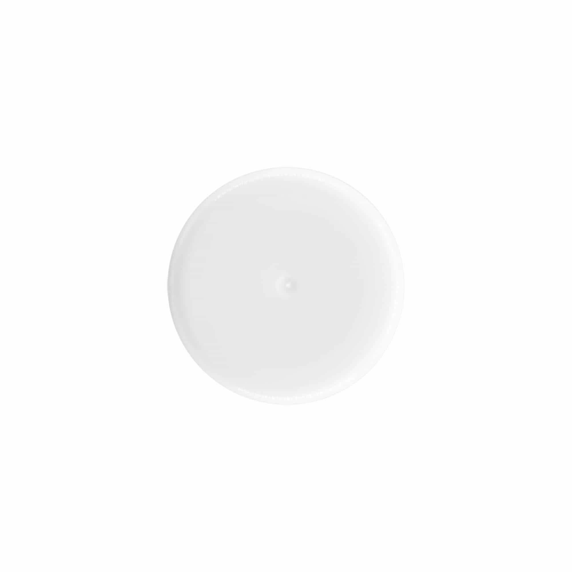 Bouchon pour flacon roll-on de 50 ml, plastique PP, blanc, pour embout : fermeture à vis