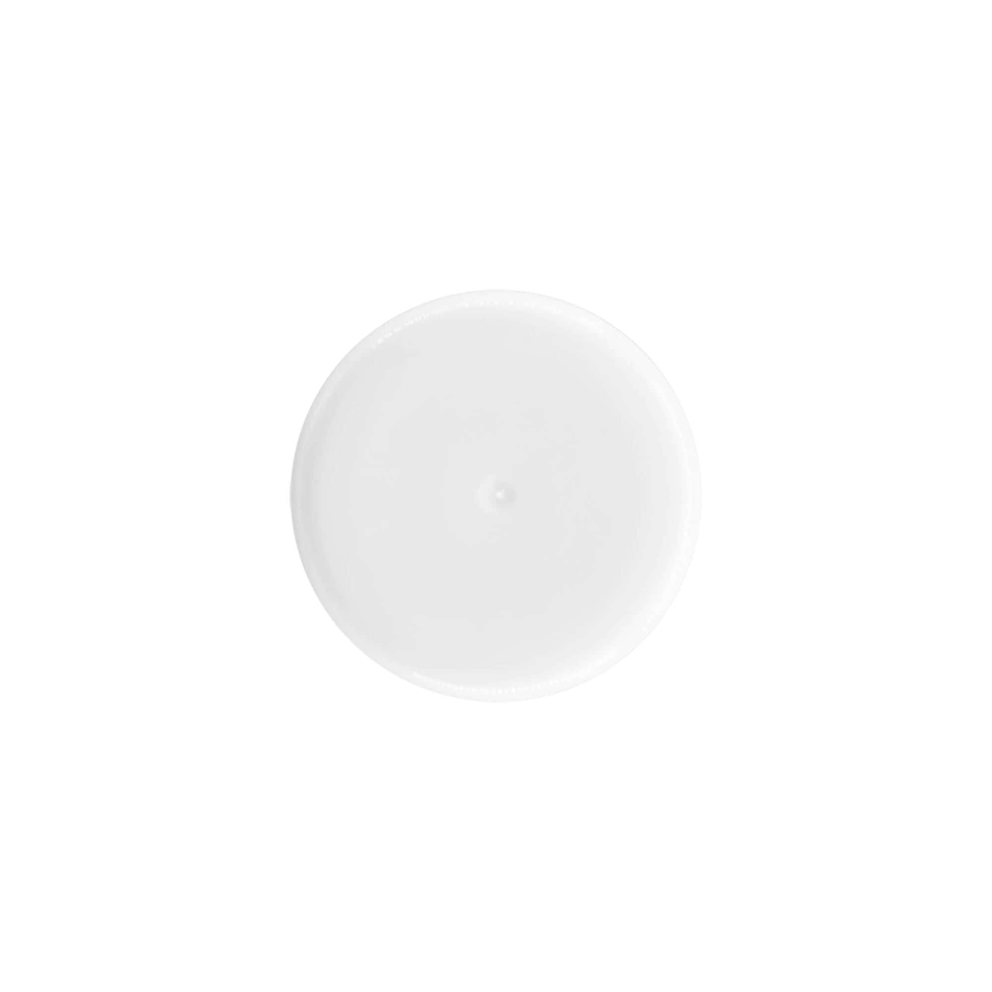 Bouchon pour flacon roll-on de 50 ml, plastique PP, blanc, pour embout : fermeture à vis