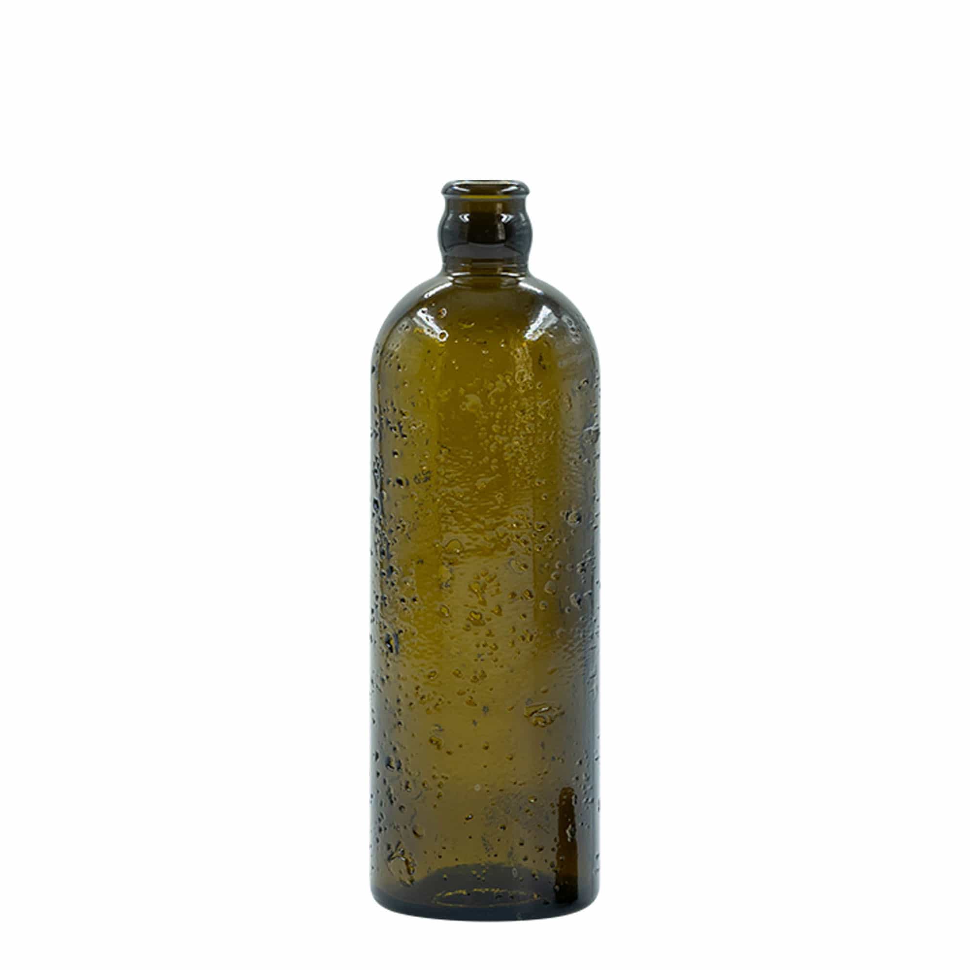 500 ml Bouteille en verre artisanale « Bobber Jr », brun, ouverture : liège