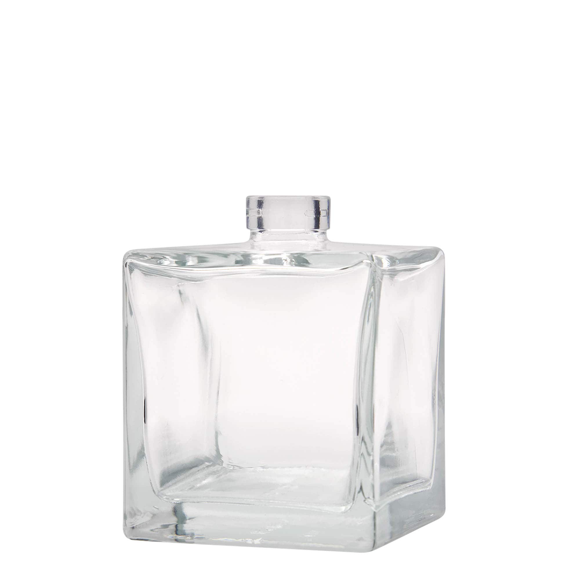 Bouteille en verre 500 ml « Cube », carrée, ouverture : bouchon en liège