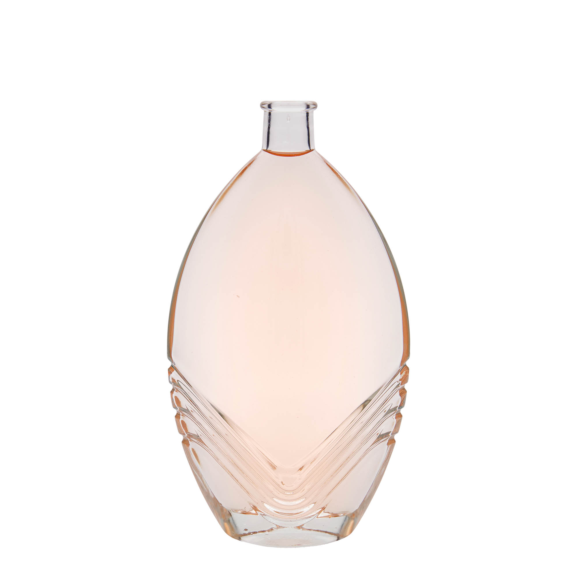 Flacon en verre 500 ml « Florence », ovale, ouverture : bouchon en liège