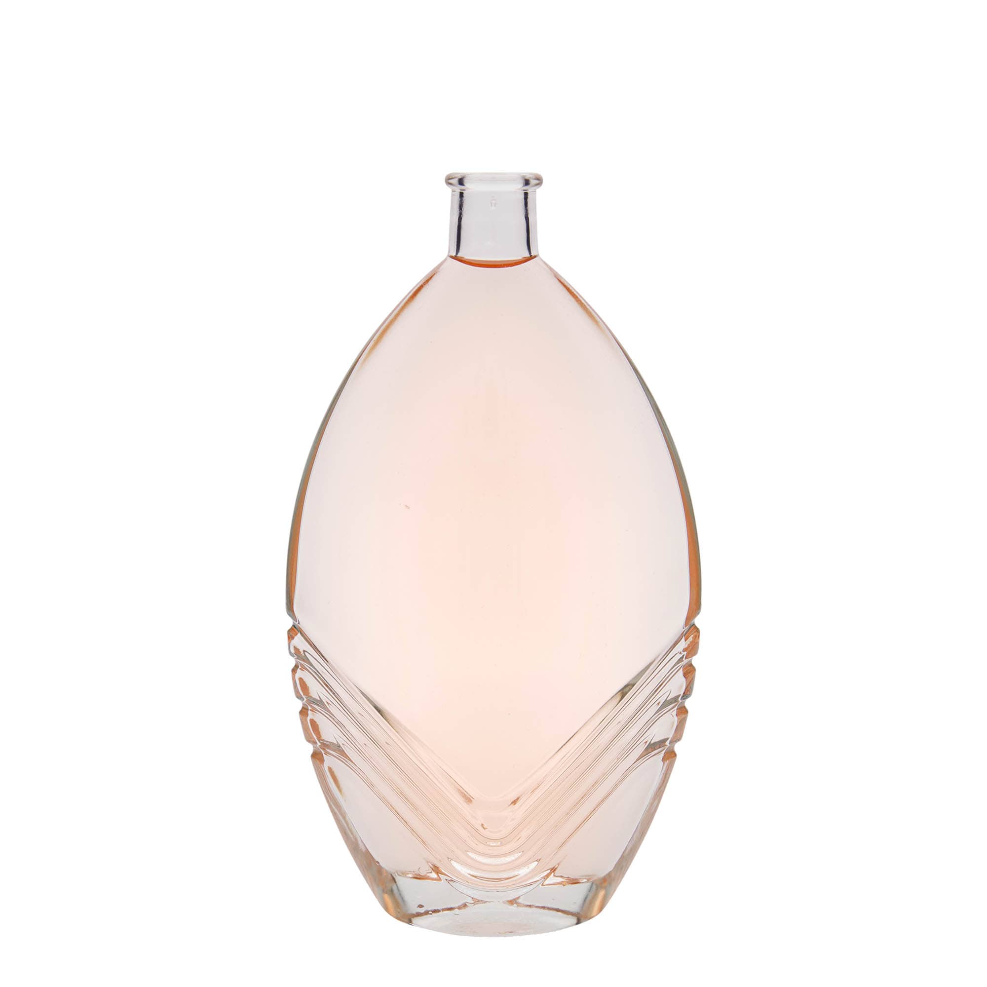 Flacon en verre 500 ml « Florence », ovale, ouverture : bouchon en liège