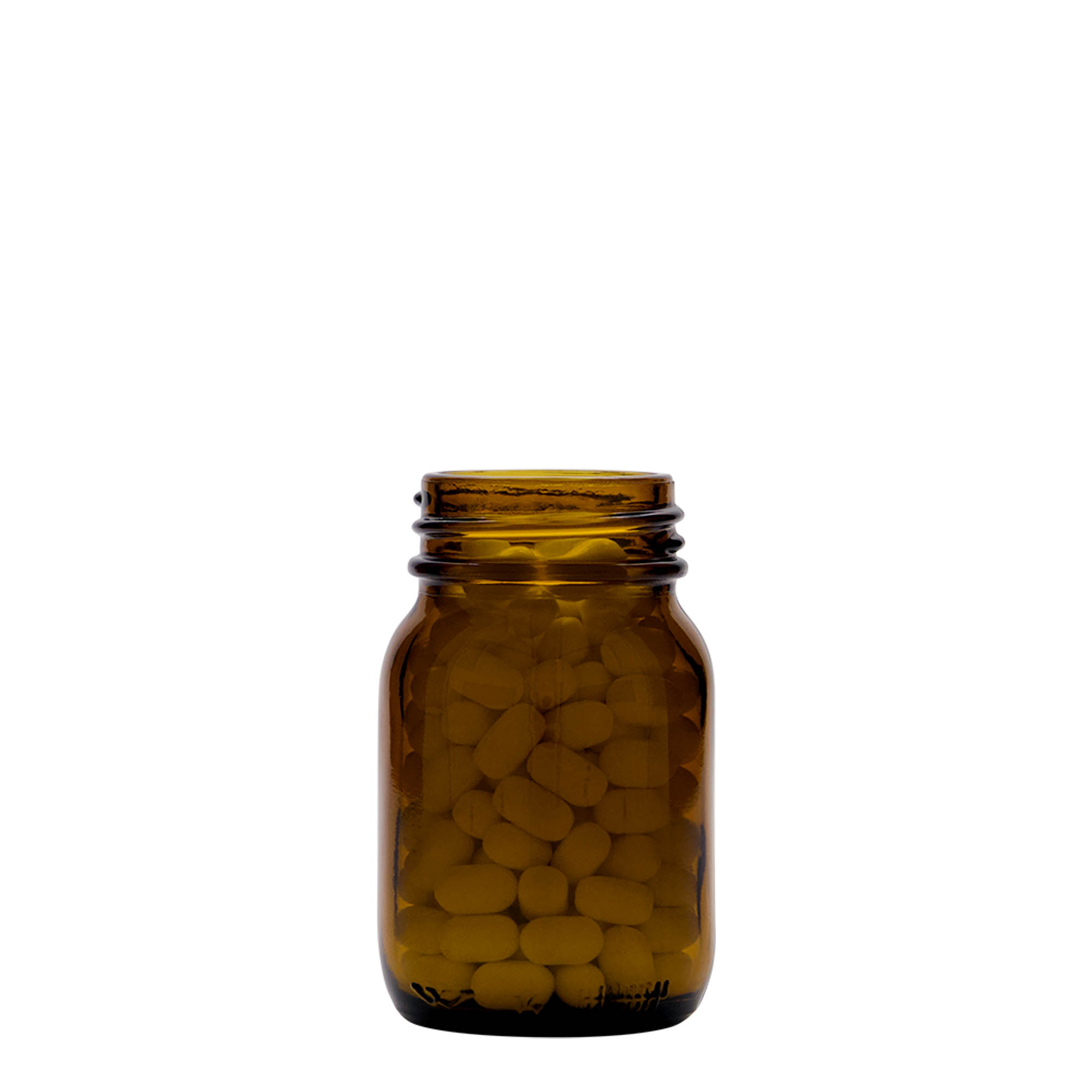 75 ml flacon à col large, brun, ouverture : DIN 40