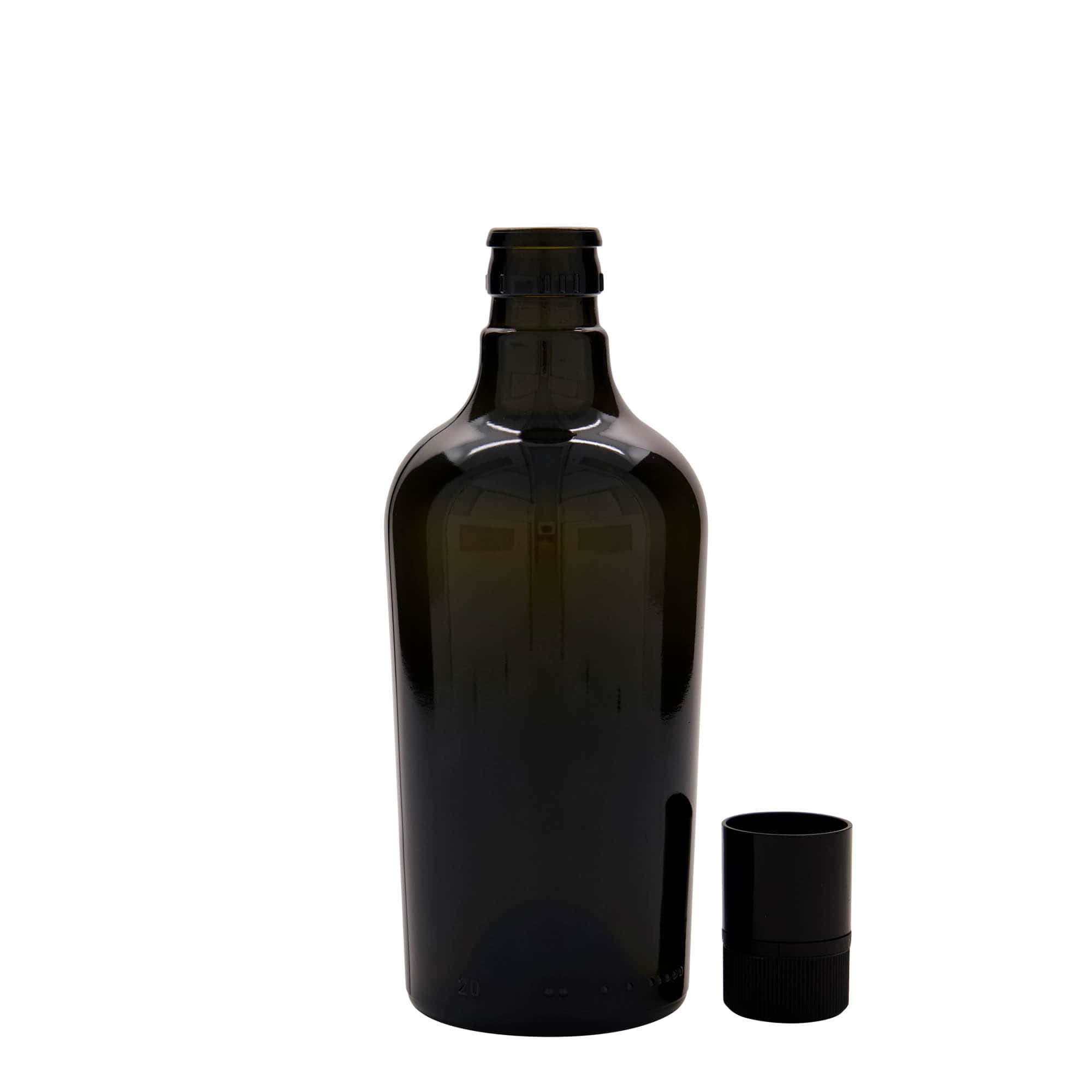 Flacon à vinaigre/huile 500 ml « Oleum », verre, vert antique, ouverture : DOP