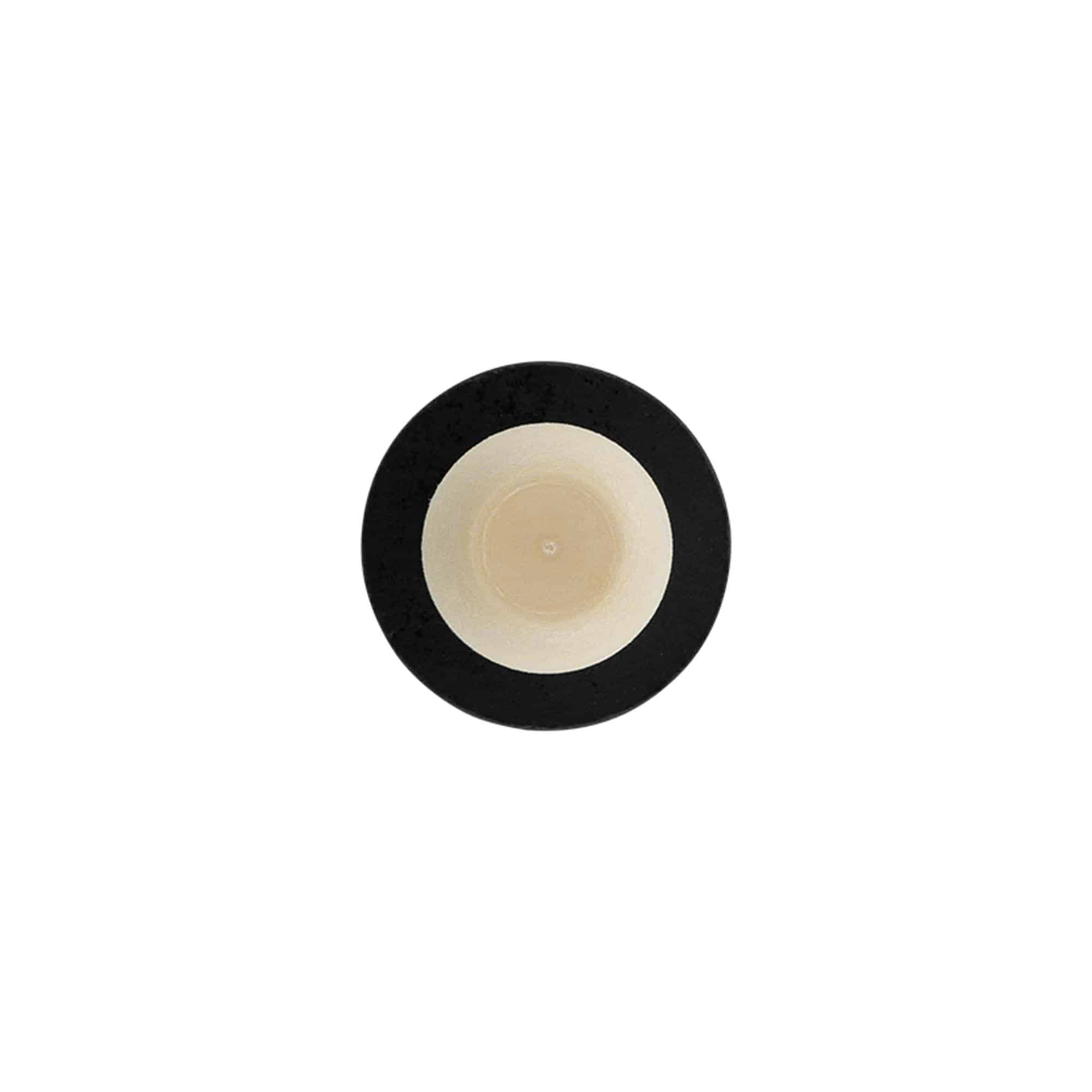 Bouchon à prise 19 mm, bois/plastique, noir, pour embouchure : liège