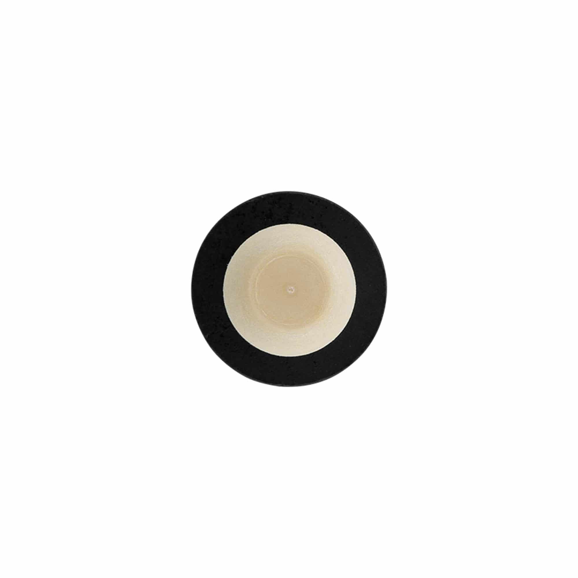 Bouchon à prise 19 mm, bois/plastique, noir, pour embouchure : liège Bouchon à prise 19 mm, bois/plastique, noir, pour embouchure : liège