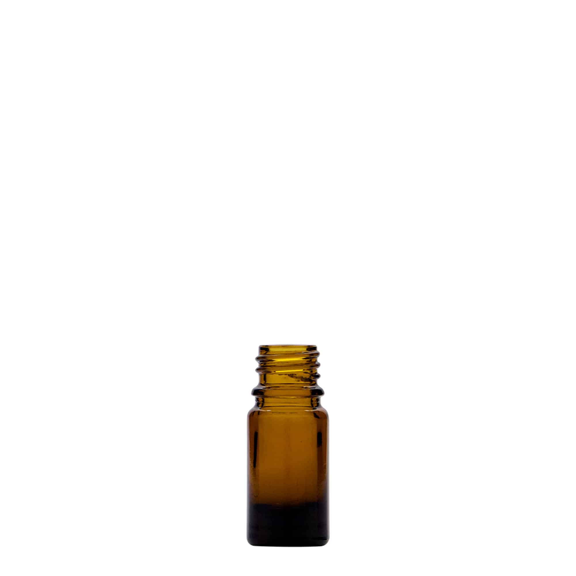 Flacon médical de 5 ml, verre, brun, embouchure : DIN 18