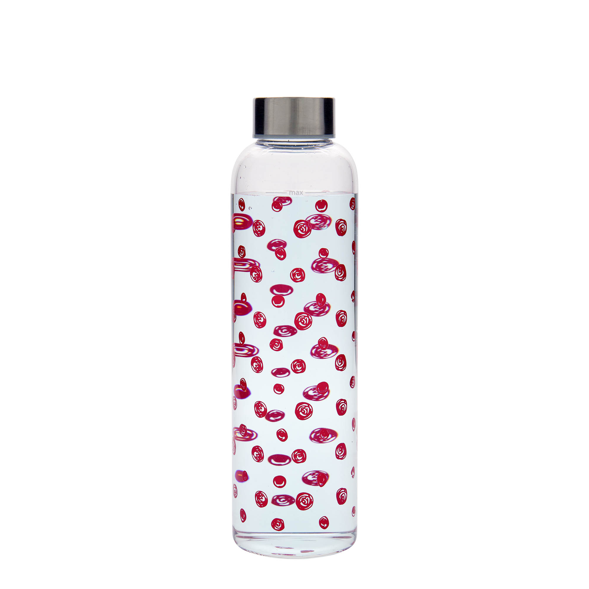 Bouteille d'eau 500 ml 'Perseus - Points rouges', embouchure : bouchon à vis