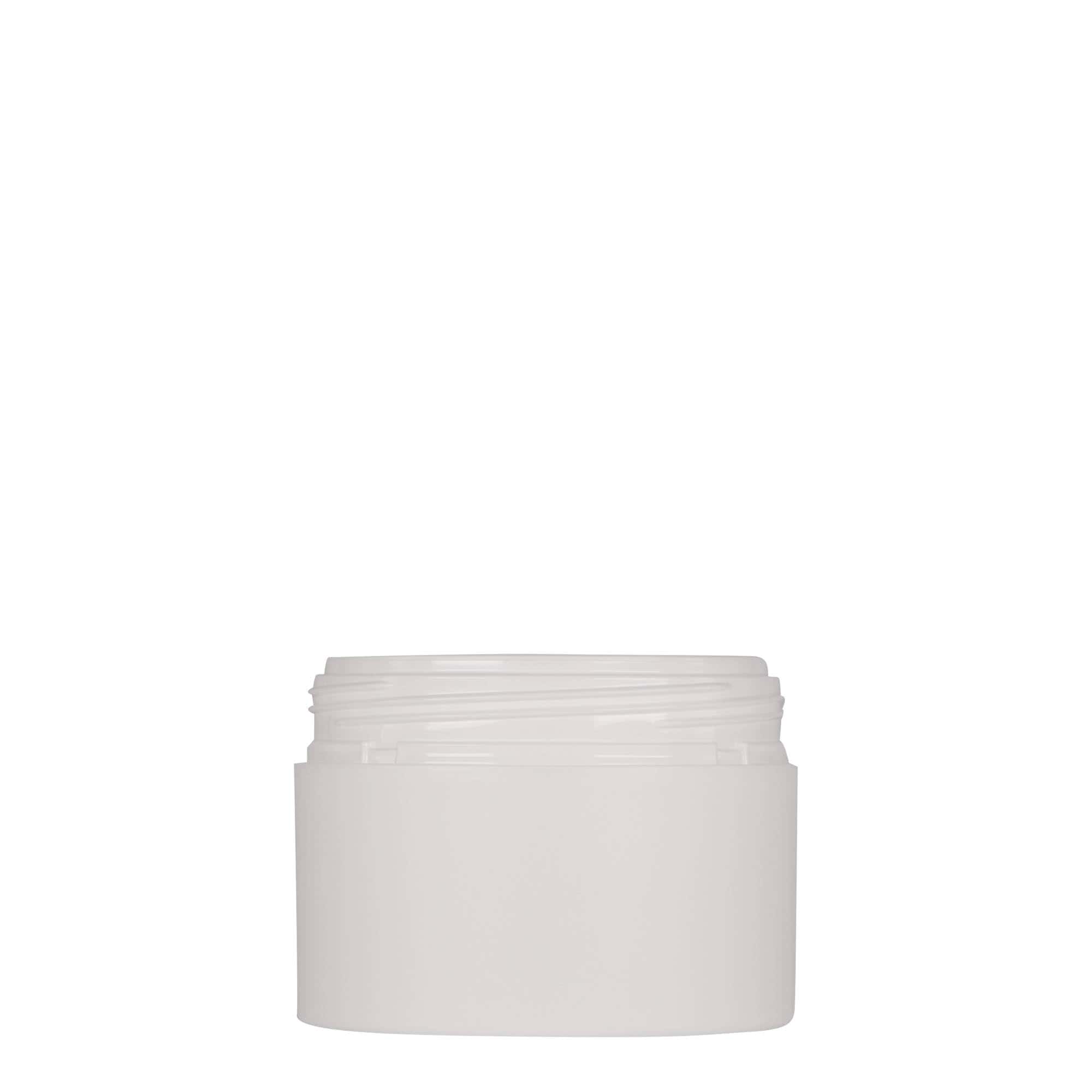 100 ml boîte en plastique 'Antonella', PP, blanche, ouverture : bouchon à vis