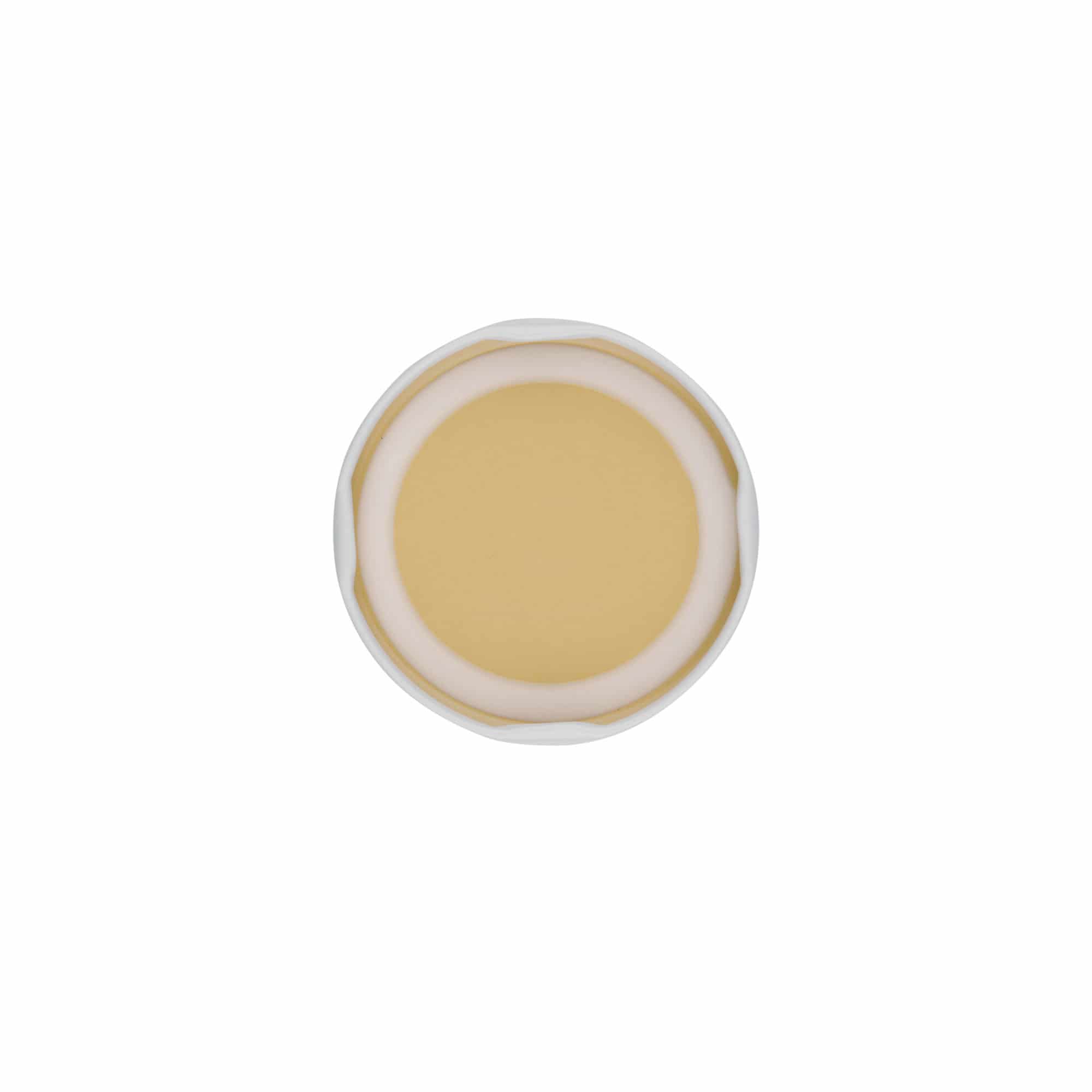 Bouchon à vis, tôle blanche, blanc, pour ouverture : TO 58 Bouchon à vis, tôle blanche, blanc, pour ouverture : TO 58