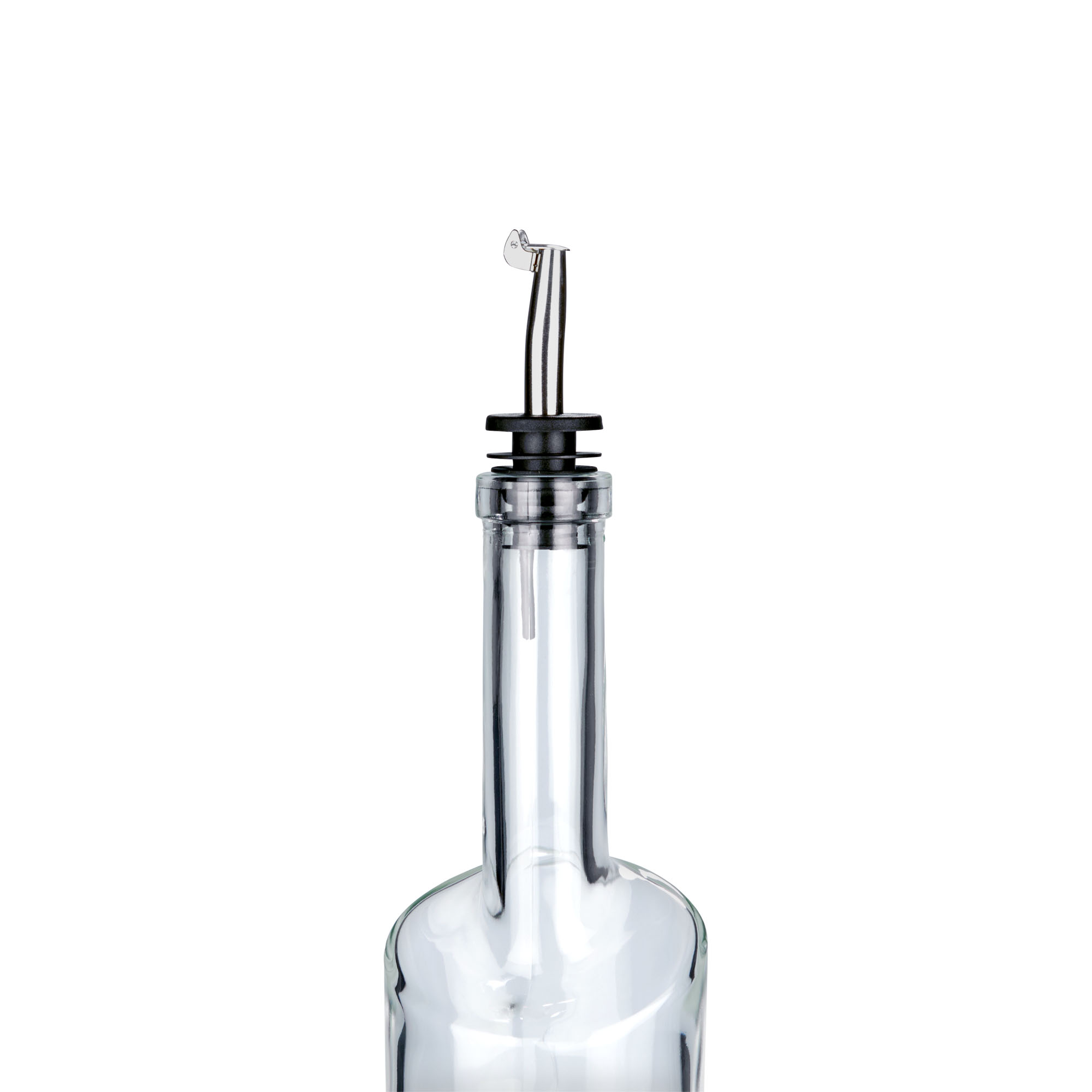 Bec verseur inox avec clapet métallique, acier inoxydable, argenté