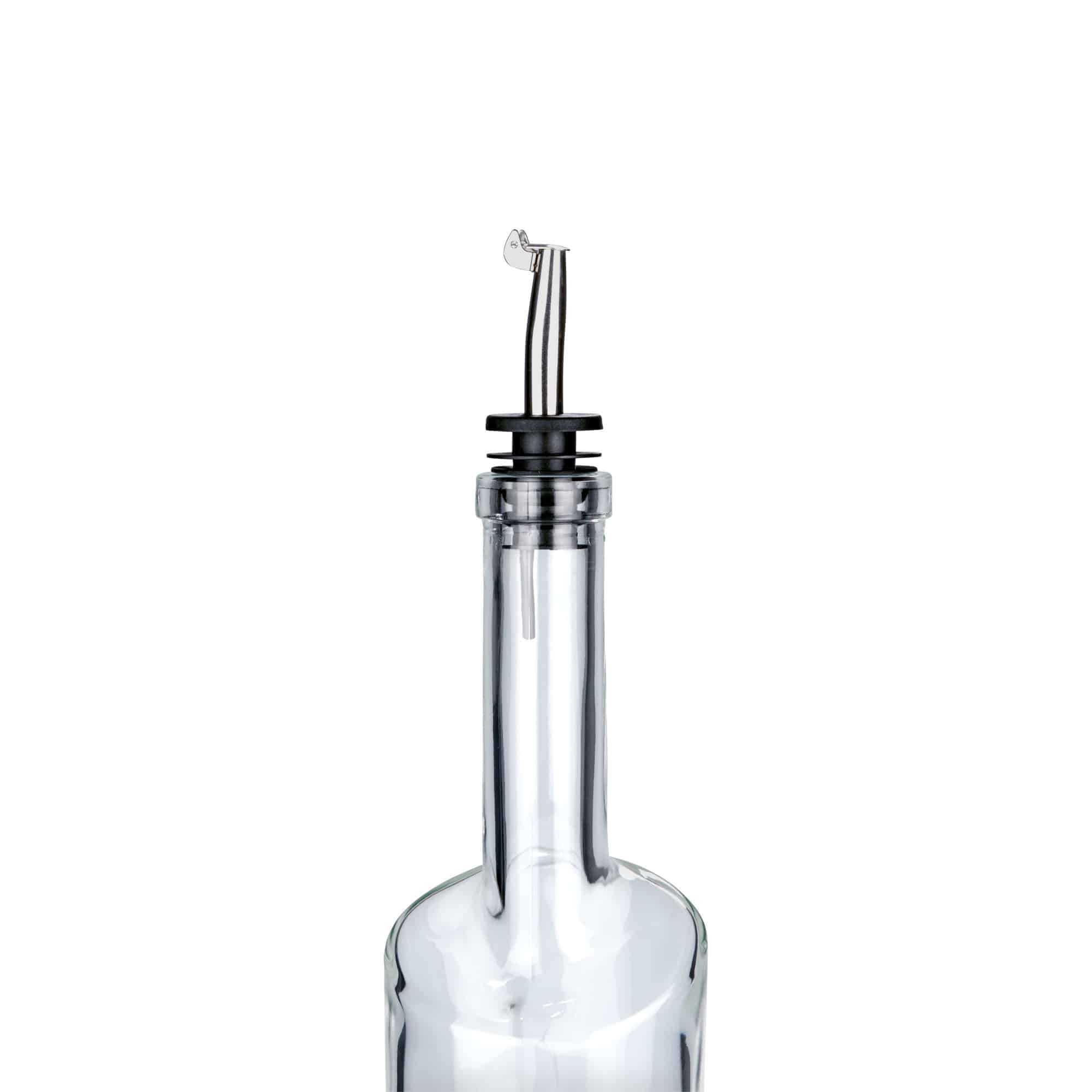 Bec verseur inox avec clapet métallique, acier inoxydable, argenté
