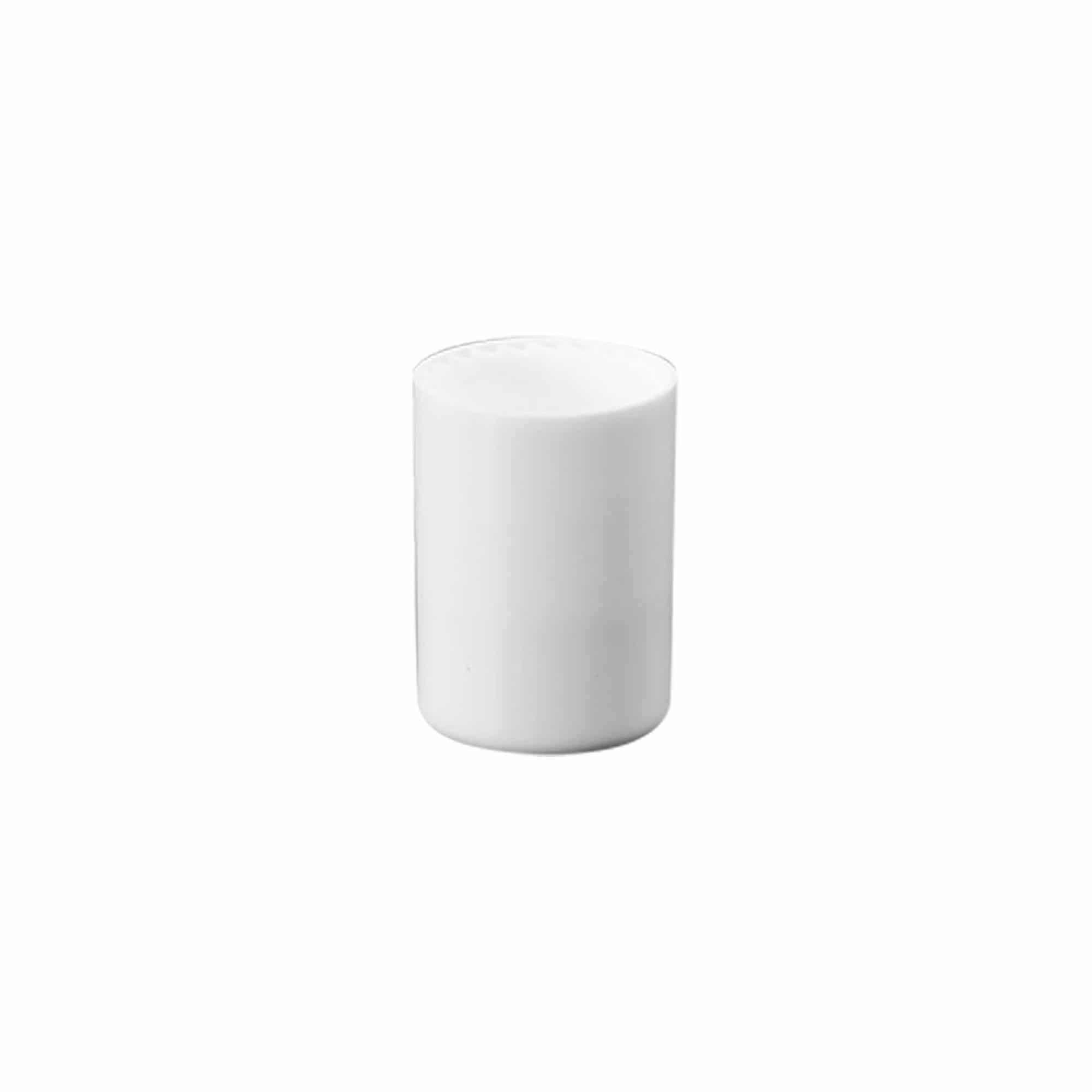Bouchon pour flacon roll-on de 10 ml, plastique PP, blanc, pour ouverture : fermeture à vis