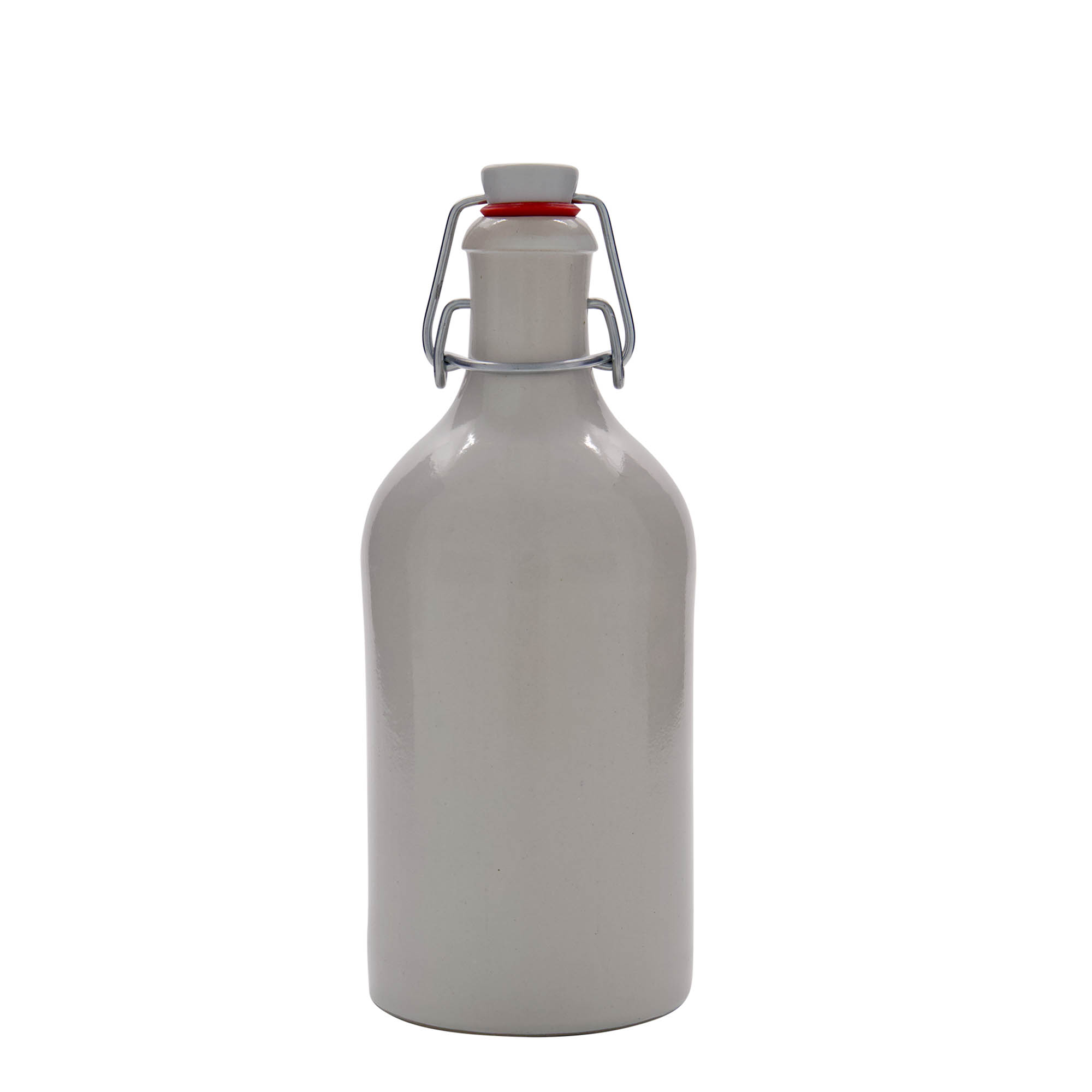 Cruche en grès blanc de 500 ml, ouverture : fermeture à levier