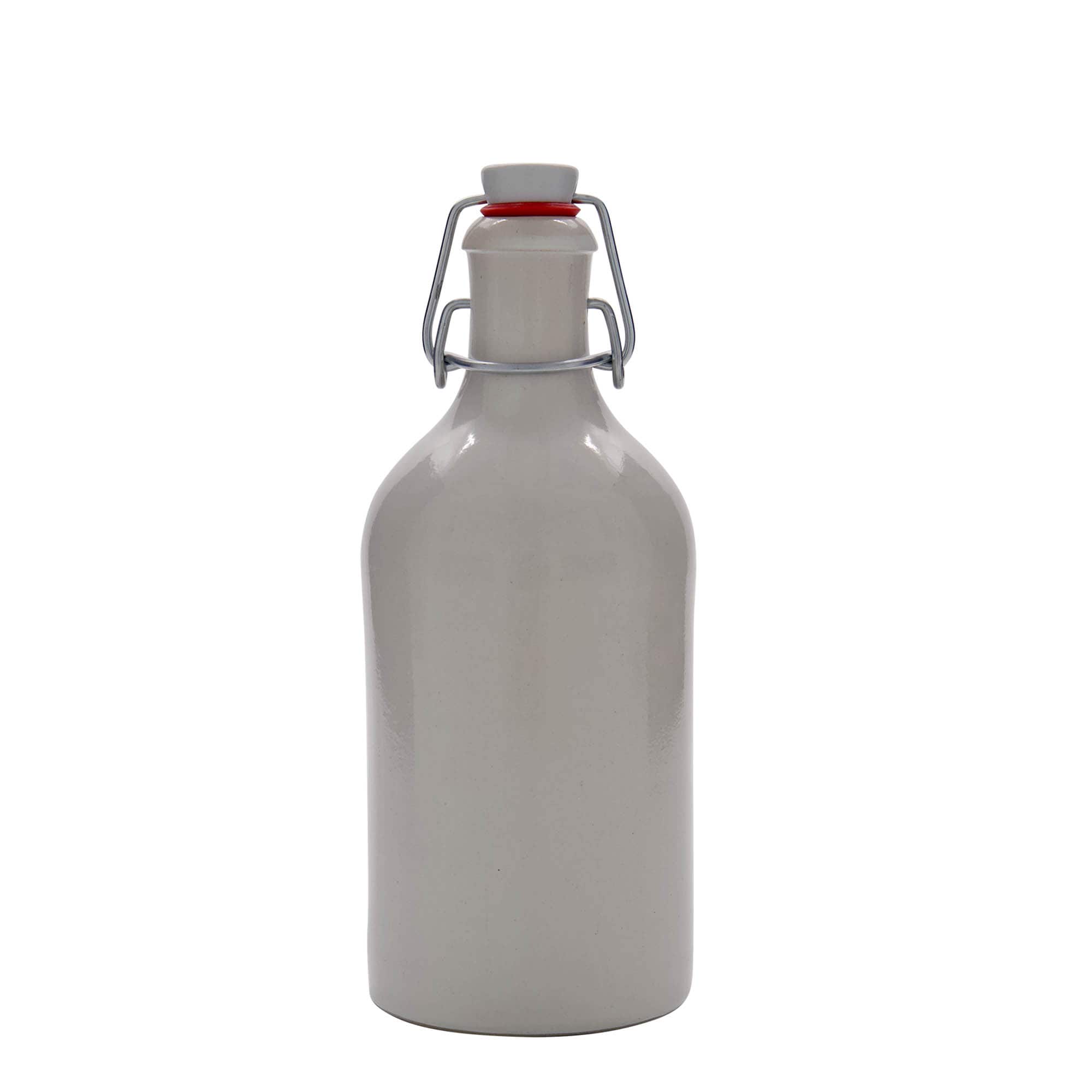Cruche en grès blanc de 500 ml, ouverture : fermeture à levier