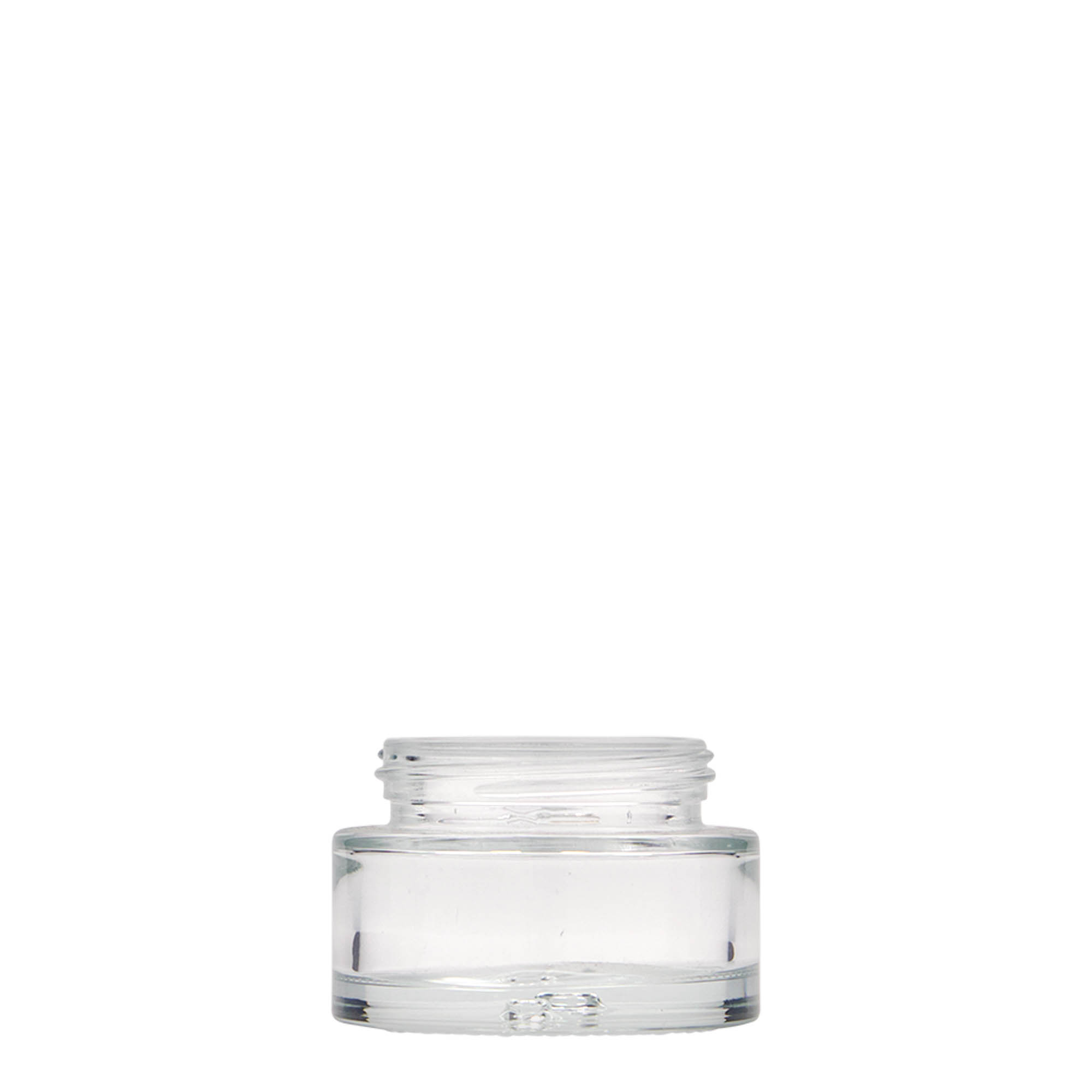 Pot de 30 ml « Clear Edition », verre, ouverture : fermeture à vis