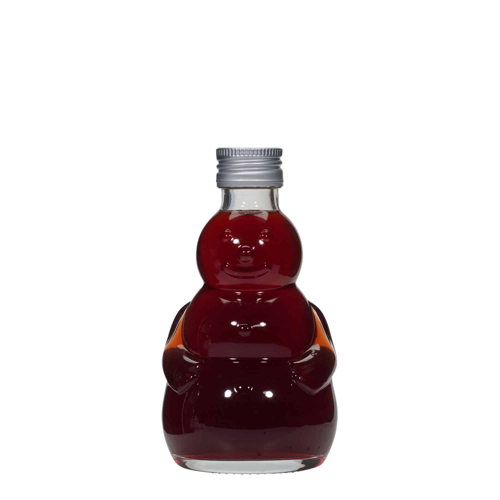 Bouteille en verre de 200 ml 'Bonhomme de neige', bouchage: PP 28