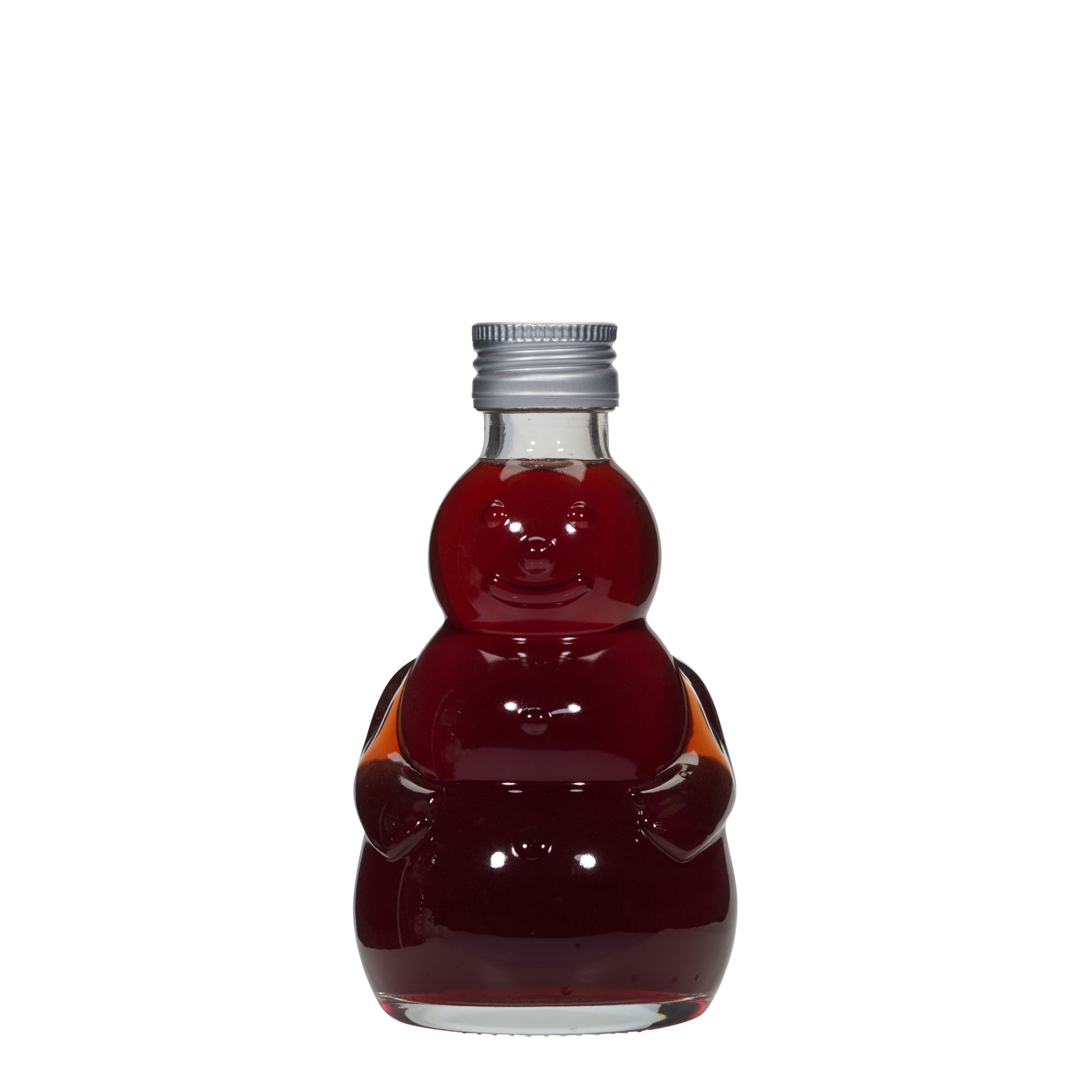 Bouteille en verre 200 ml « Bonhomme de neige », ouverture : PP 28 Bouteille en verre 200 ml « Bonhomme de neige », ouverture : PP 28
